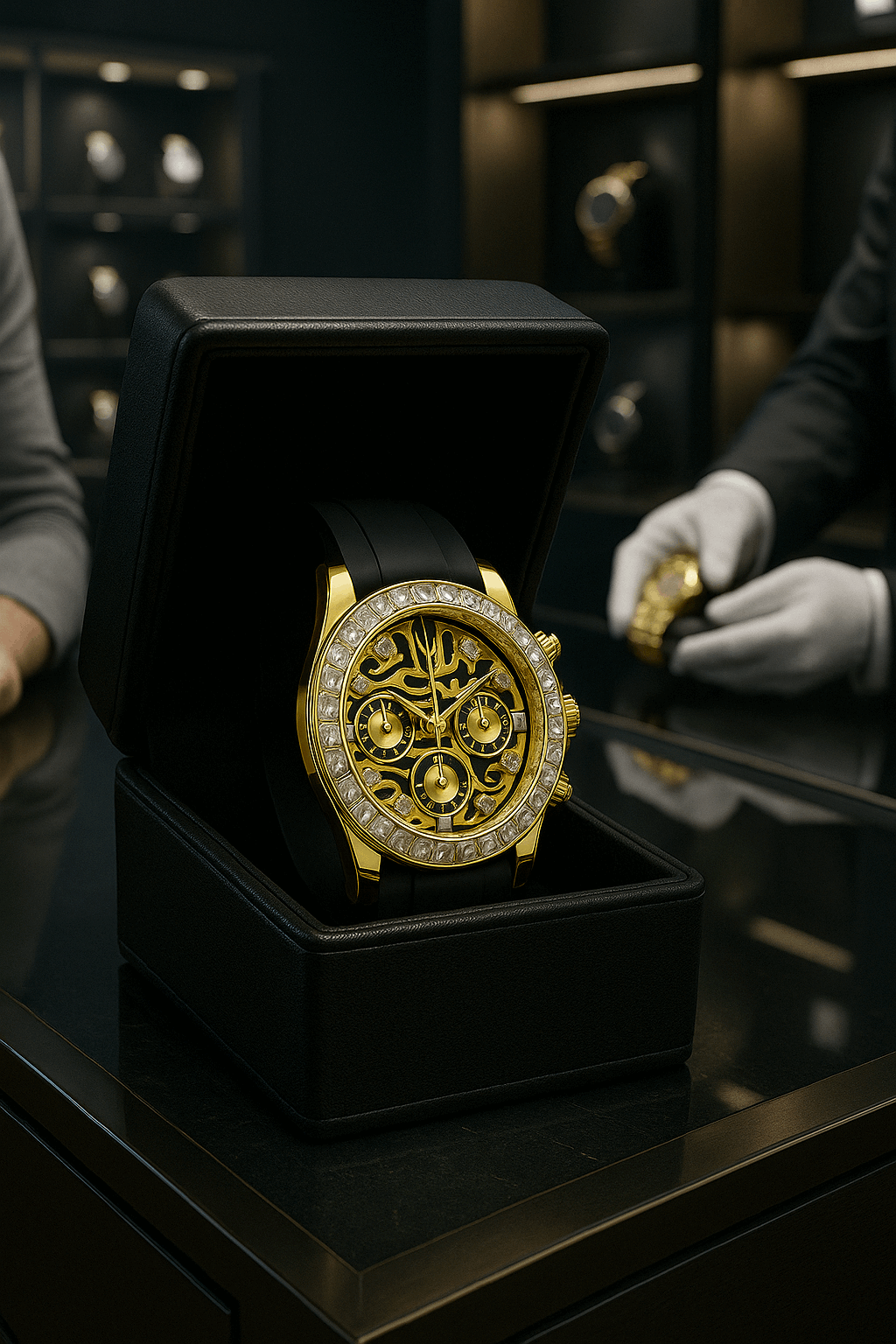 Stone Studded Strap Model (Tiger Dial)