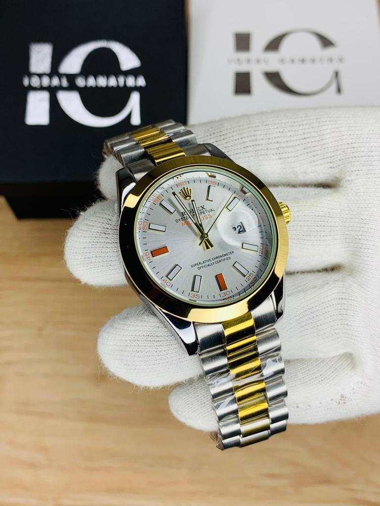 Branded Milgauss (Two Tone White)