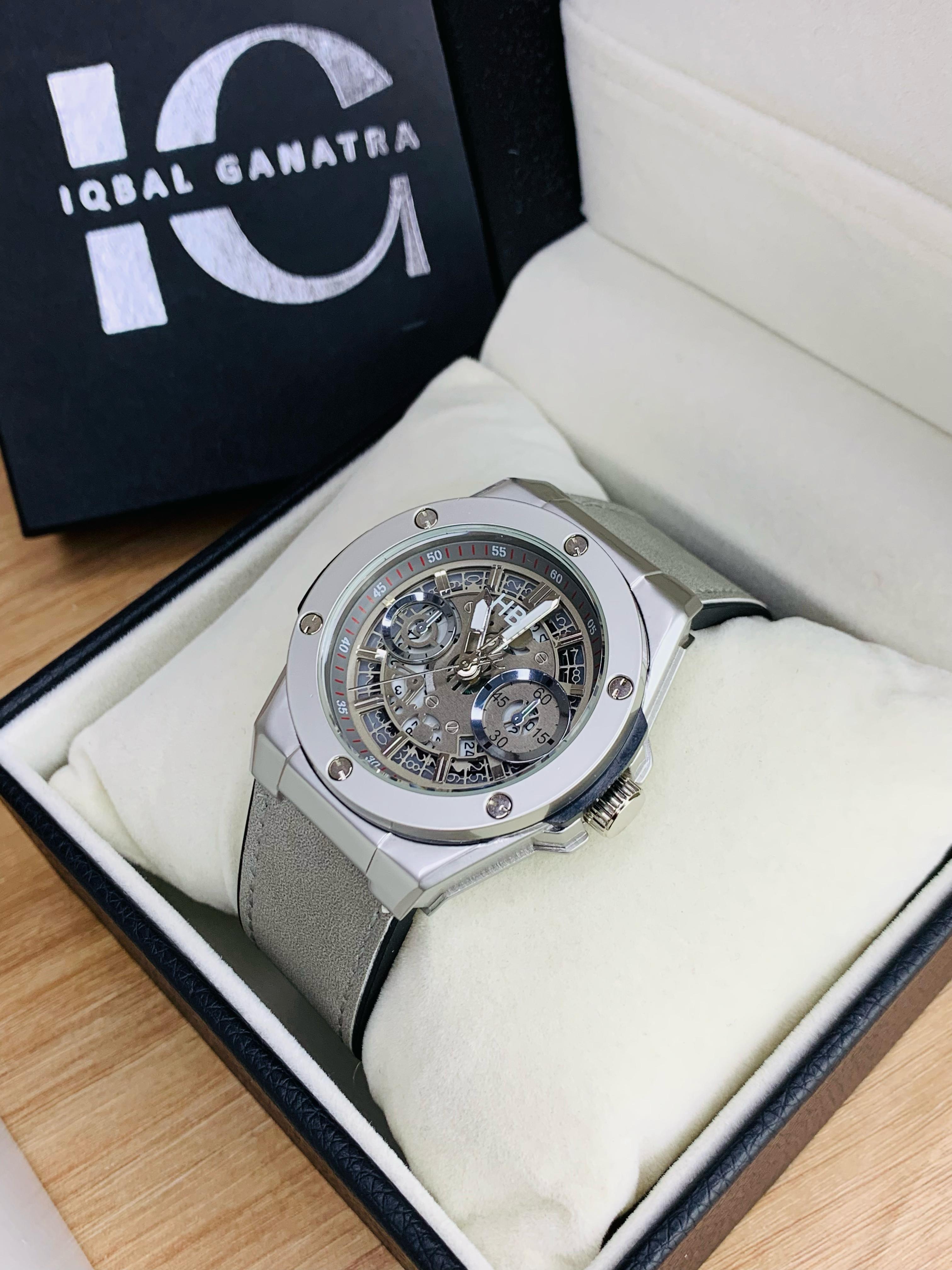 HB Branded Model (Grey Strap Silver Case Inner Grey)
