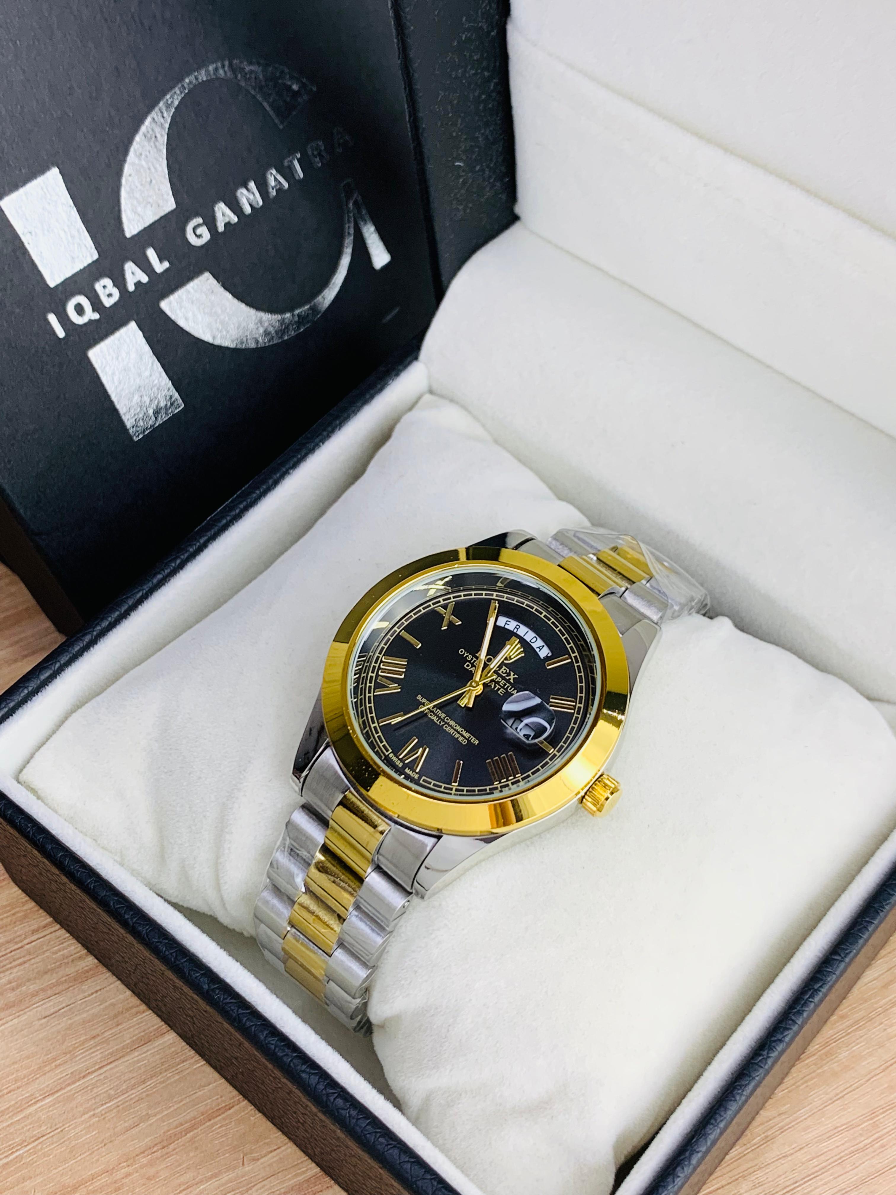 Day&Date Roman Model (Two Tone Black)