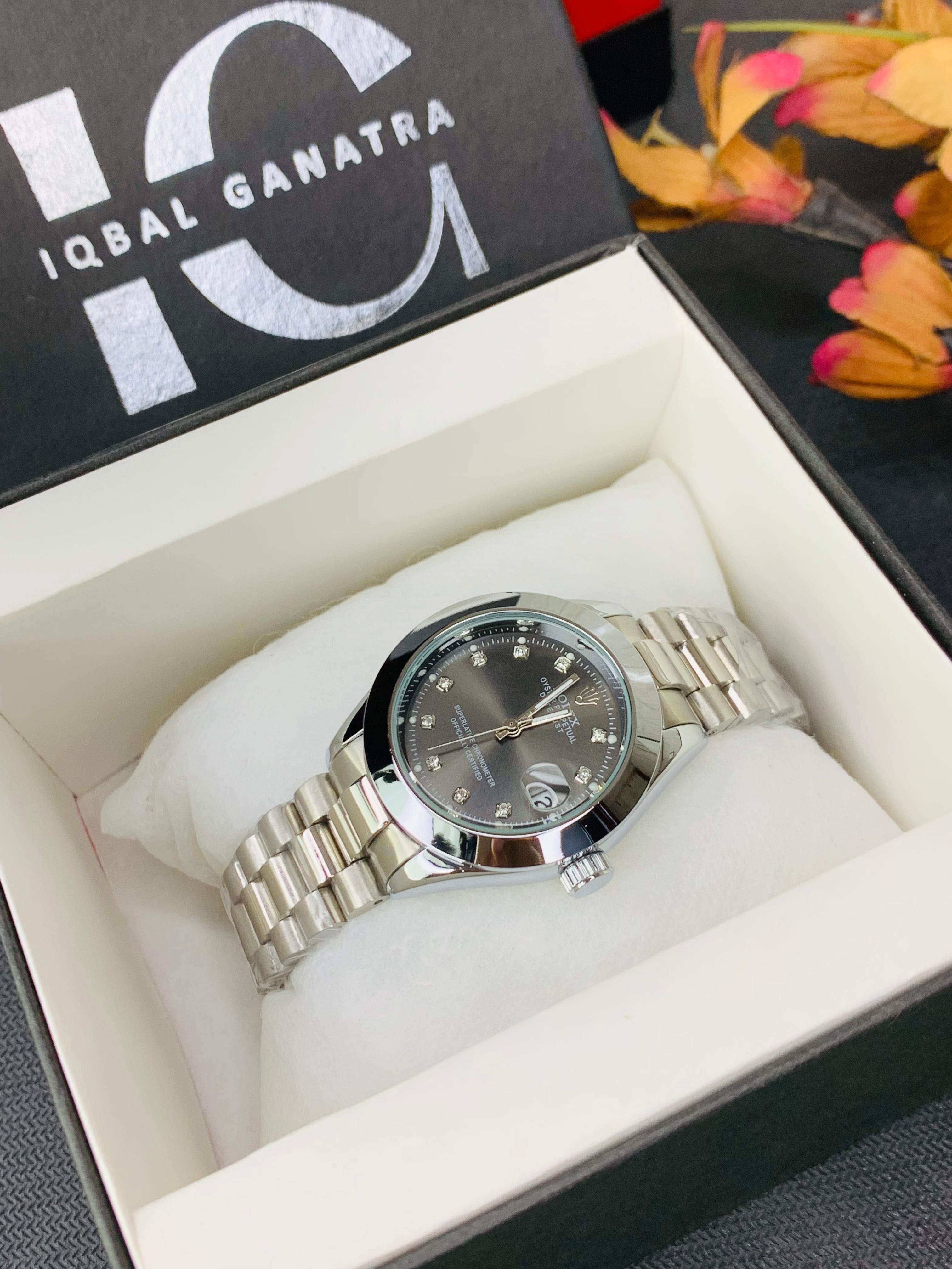 Imported ladies Stone (Silver Black)