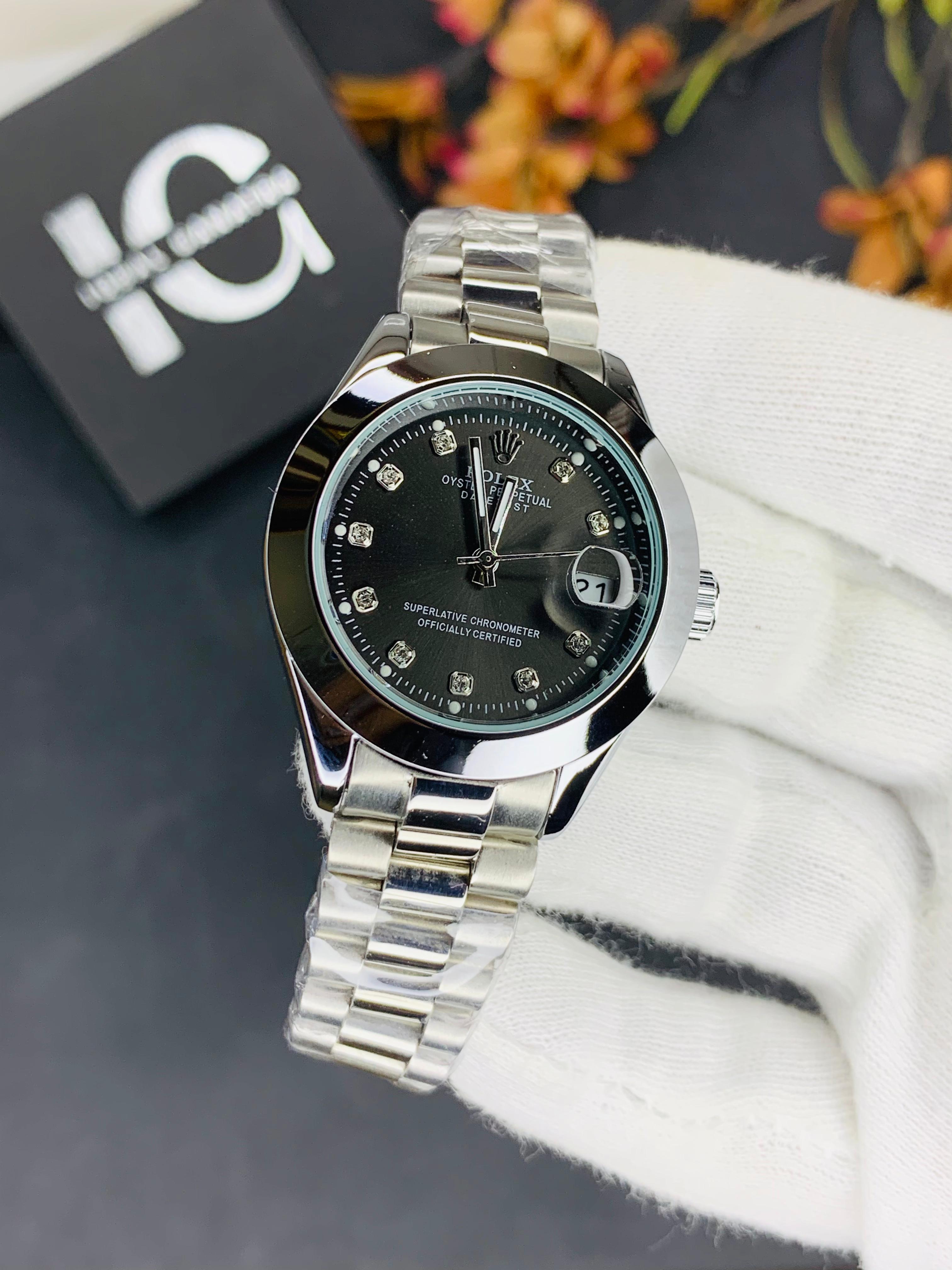 Imported ladies Stone (Silver Black)