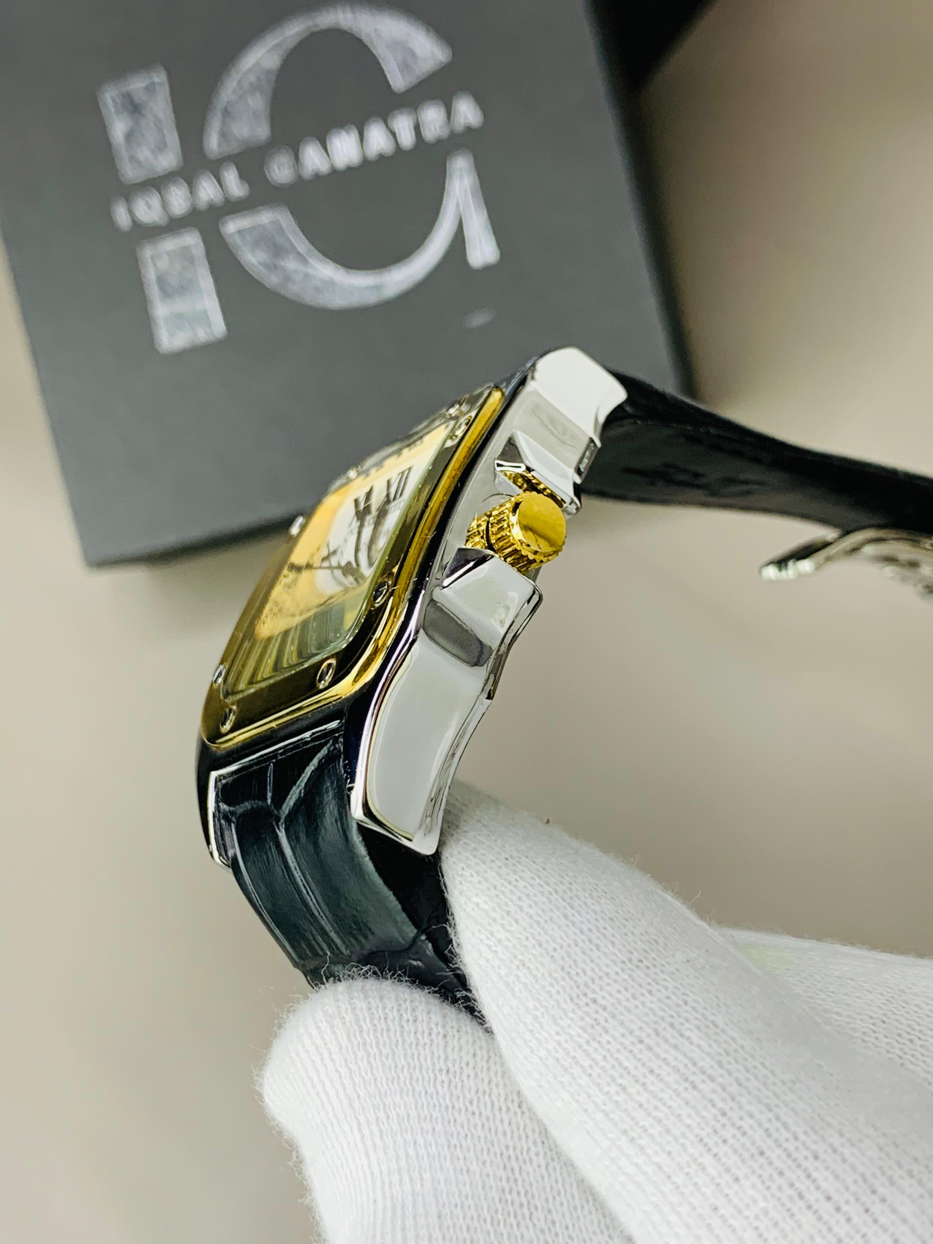 Crtr Luxury (Black Strap Gold Case Inner White)