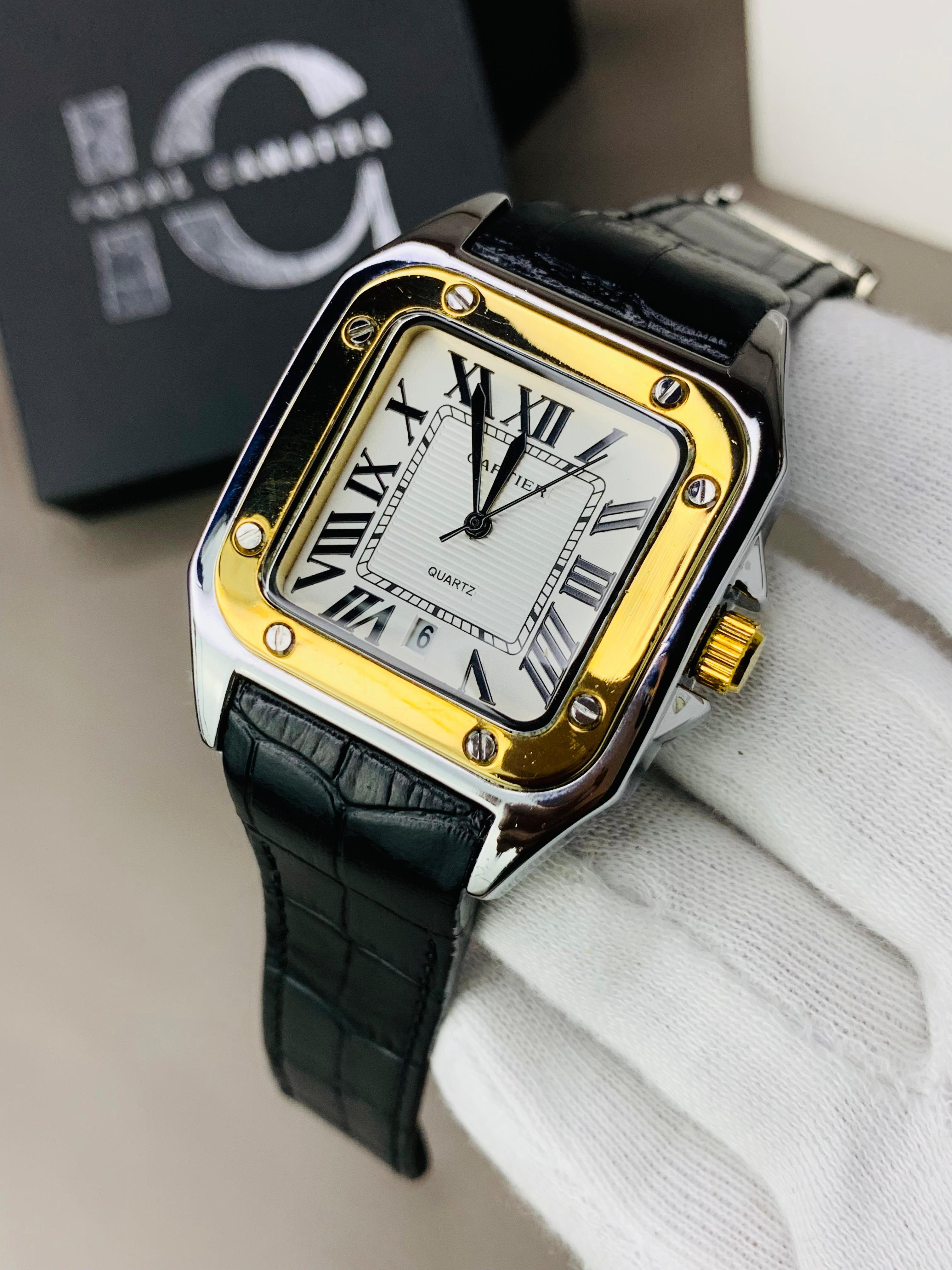 Crtr Luxury (Black Strap Gold Case Inner White)
