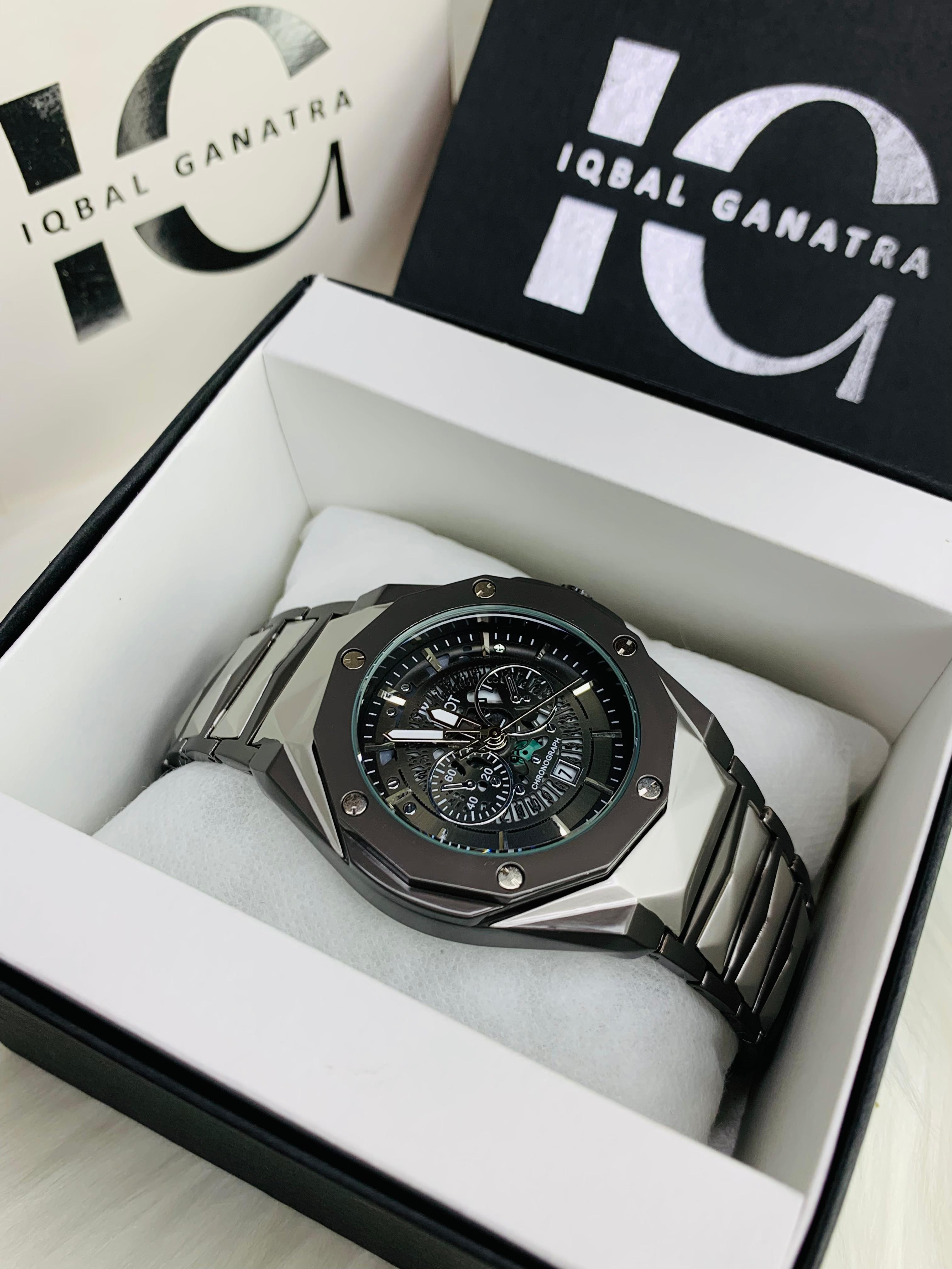 Diamond Cut | Date Adjustment | Two Tone Black (TT)