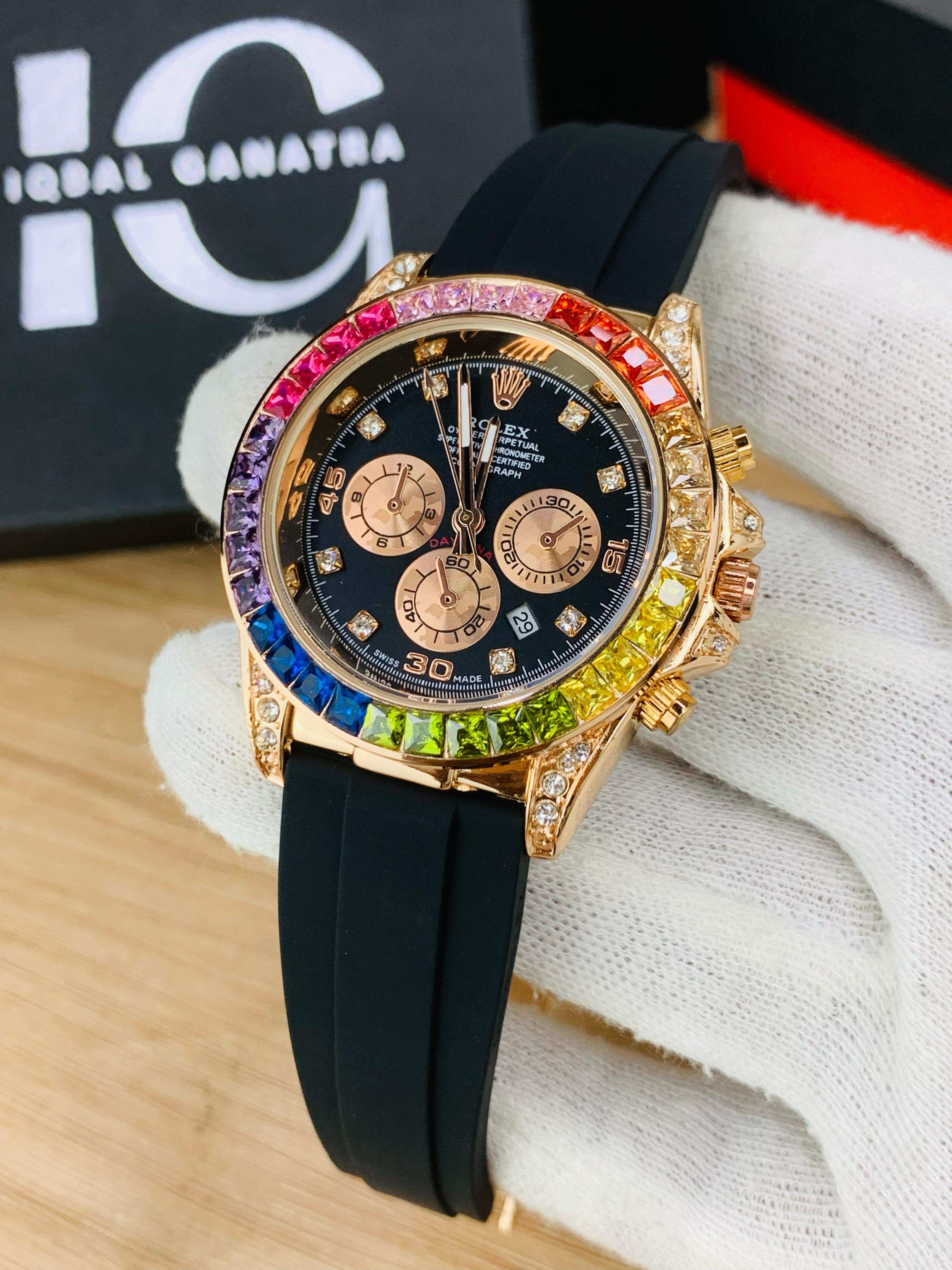 Daytona Rainbow Model | Rose Gold Black