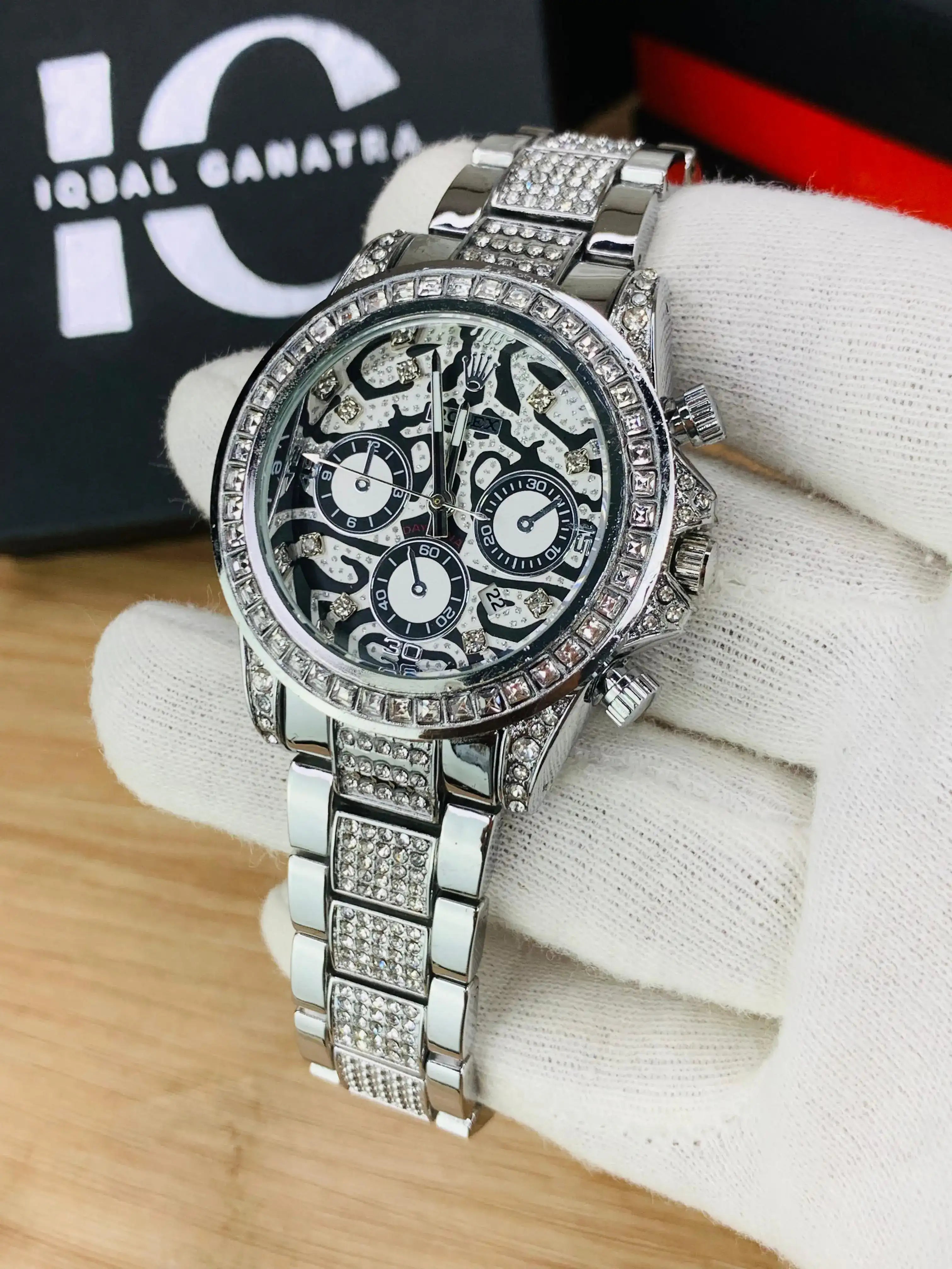Tiger Stone Embossed Dial (Silver)