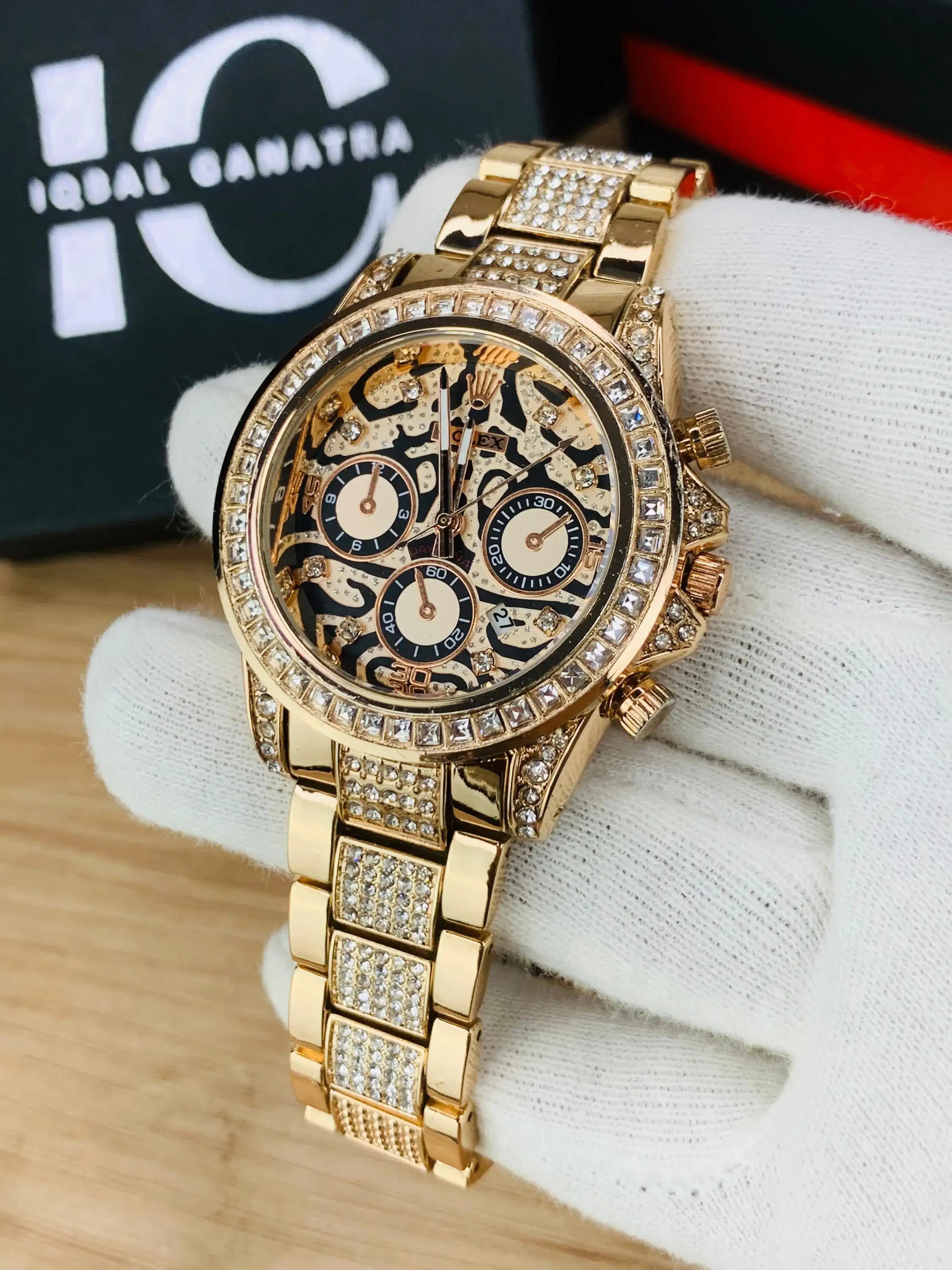 Tiger Stone Embossed Dial (Rosegold)