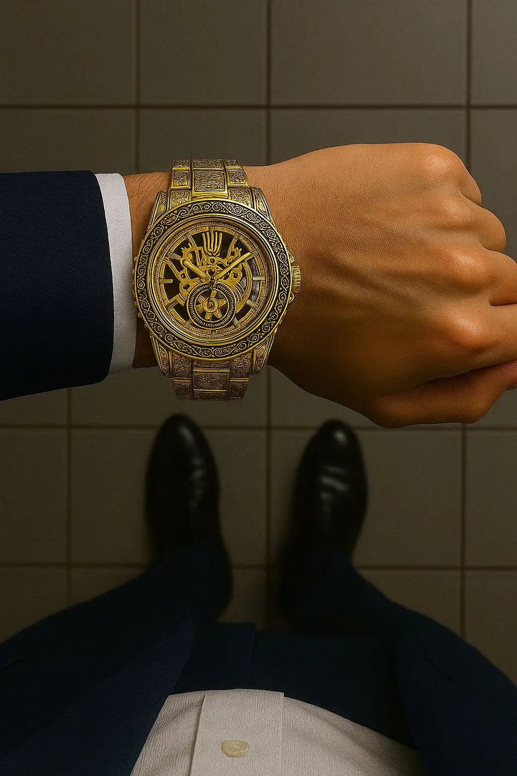 Skeleton Styled Engraved Model (Full Gold)