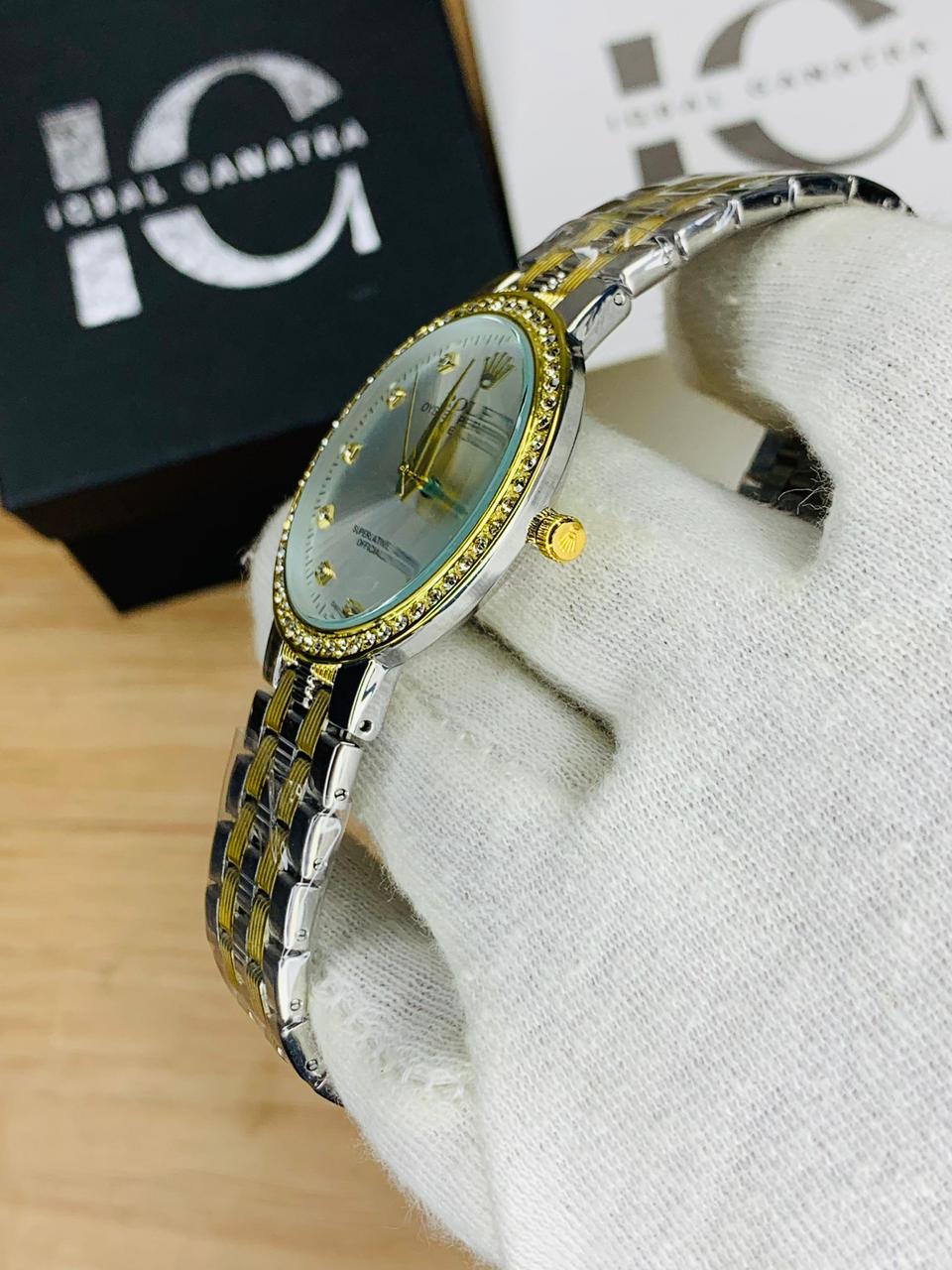 Luxury Stone Watch (Two Tone White)