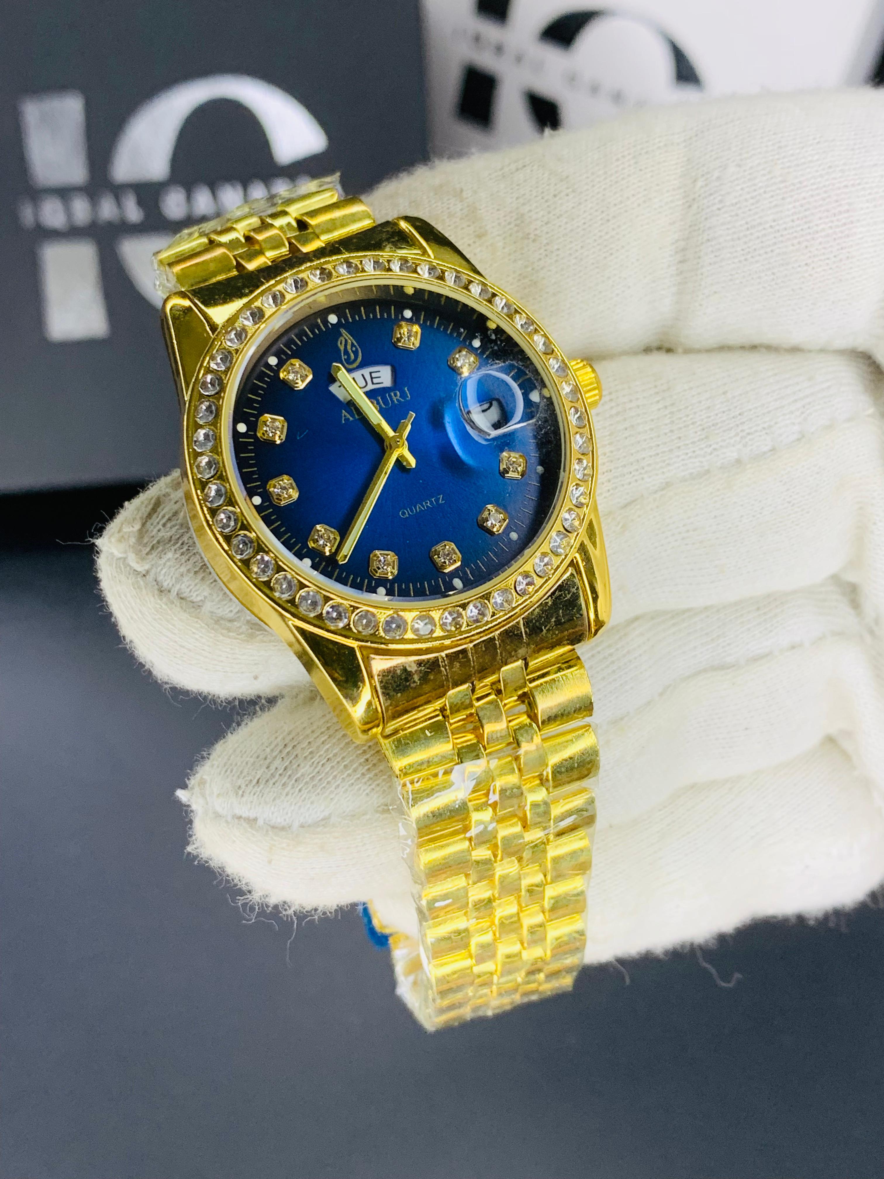 Alburj Day & Date Stone model (Gold Blue)