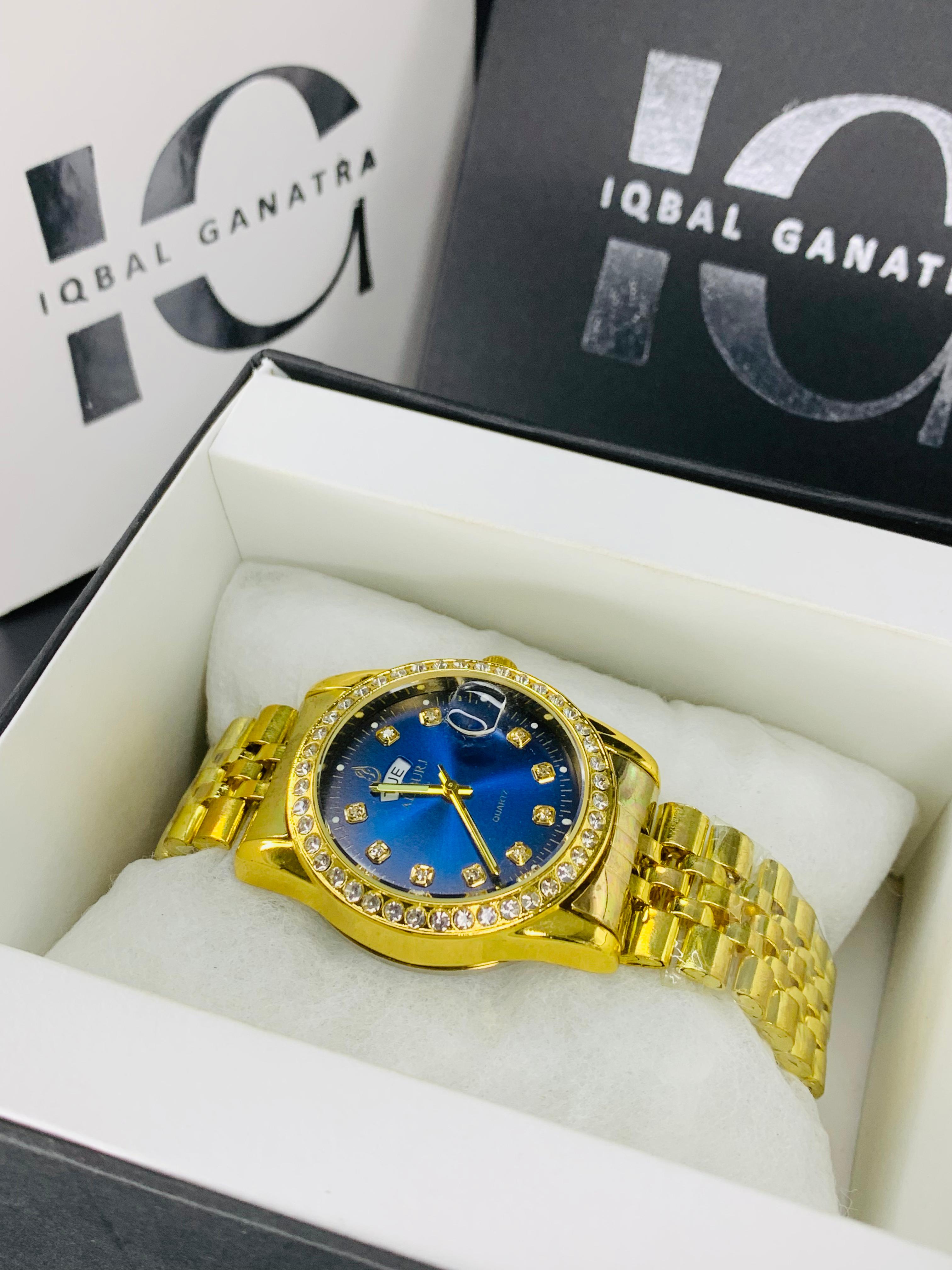 Alburj Day & Date Stone model (Gold Blue)