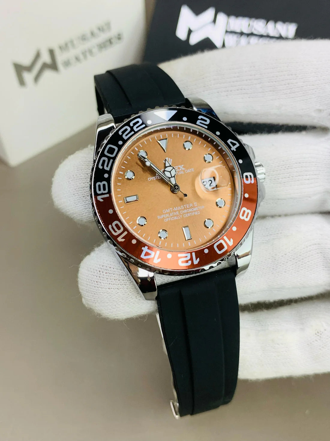 GMT Strap With Date (Root Beer)