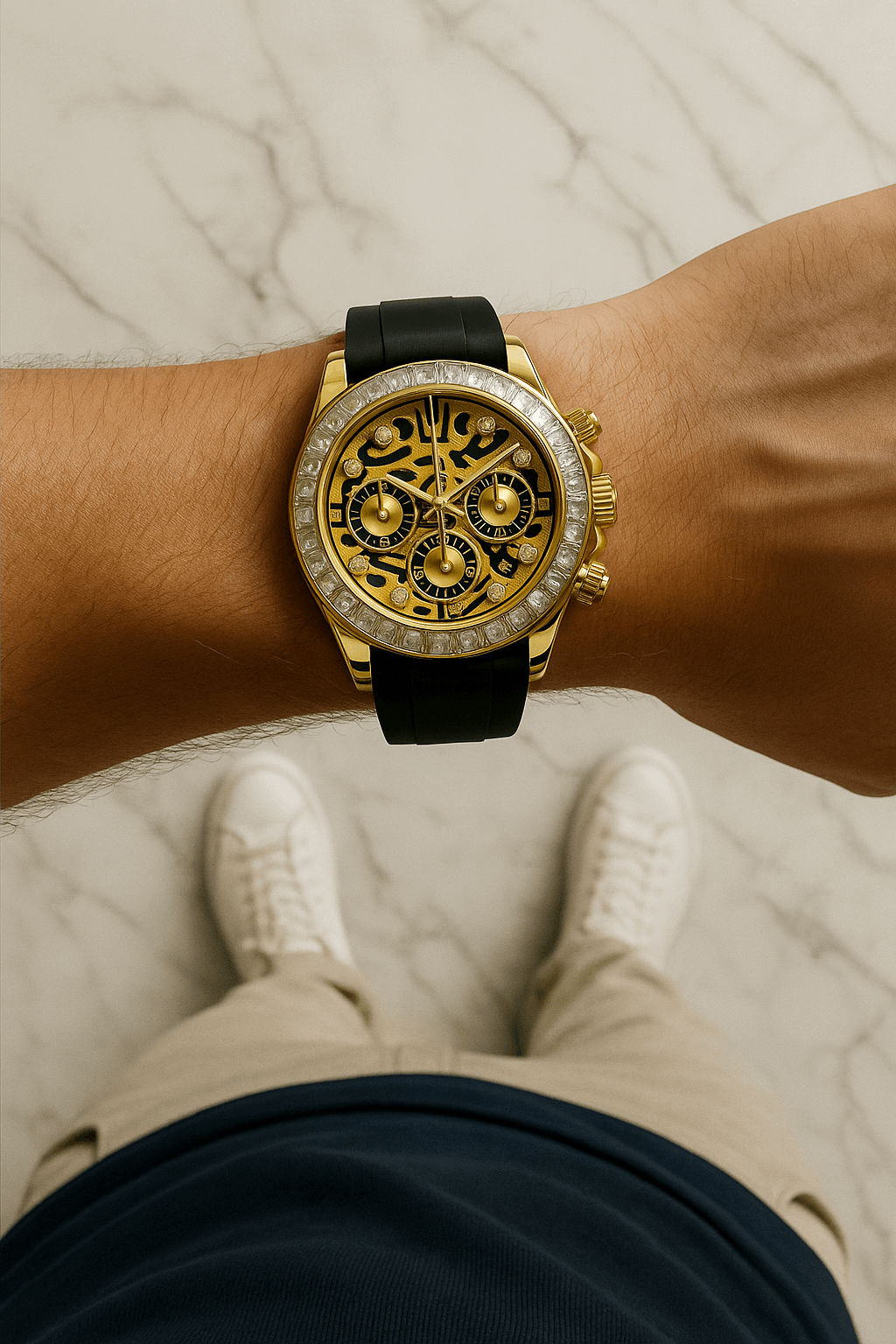 Stone Studded Strap Model (Tiger Dial)