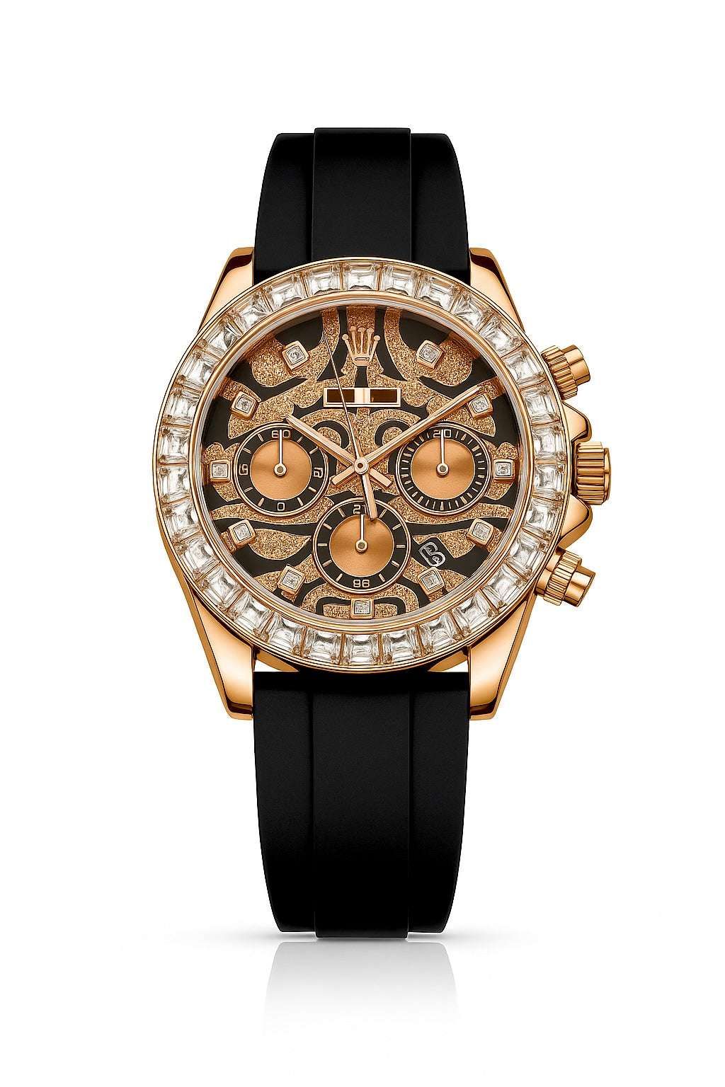 Stone Studded Strap Model (Rose Gold)