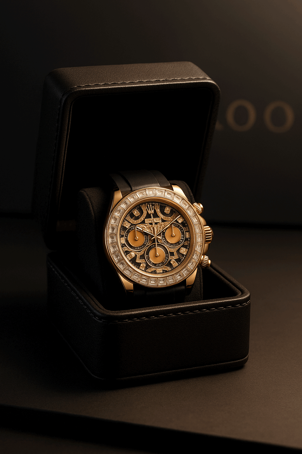 Stone Studded Strap Model (Rose Gold)