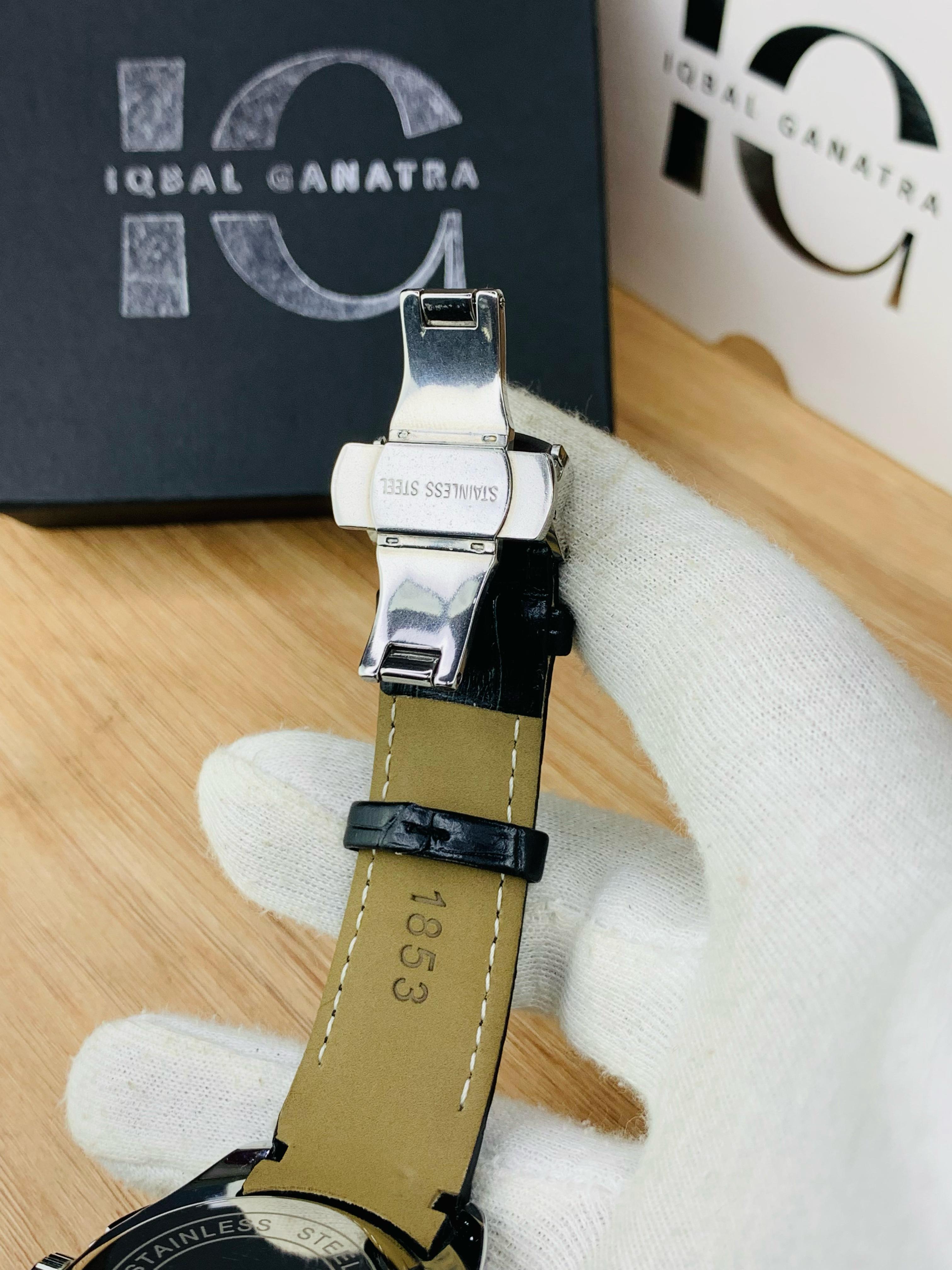 Branded Chronograph working Watch (Black Silver)