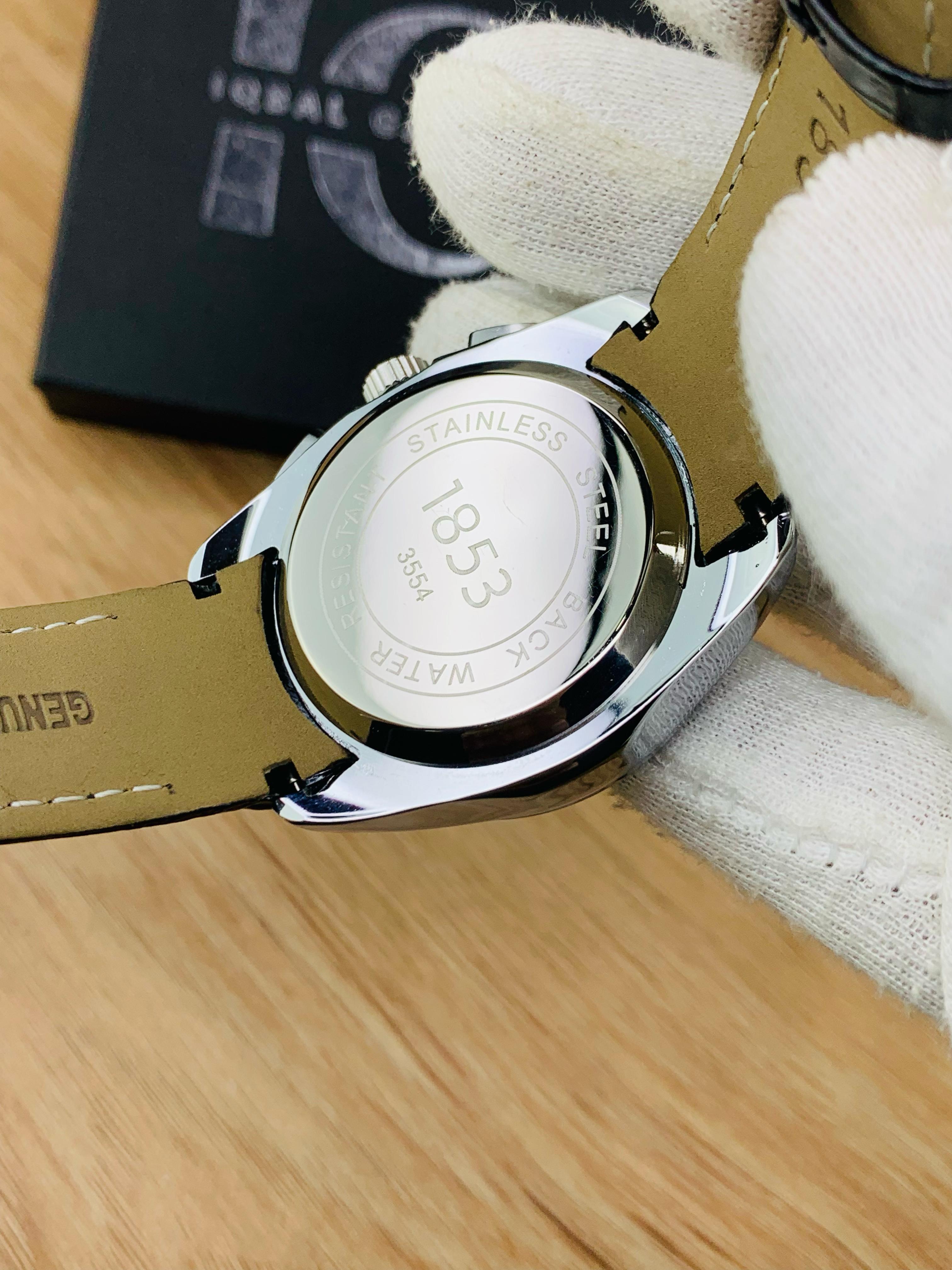 Branded Chronograph working Watch (Brown Silver)