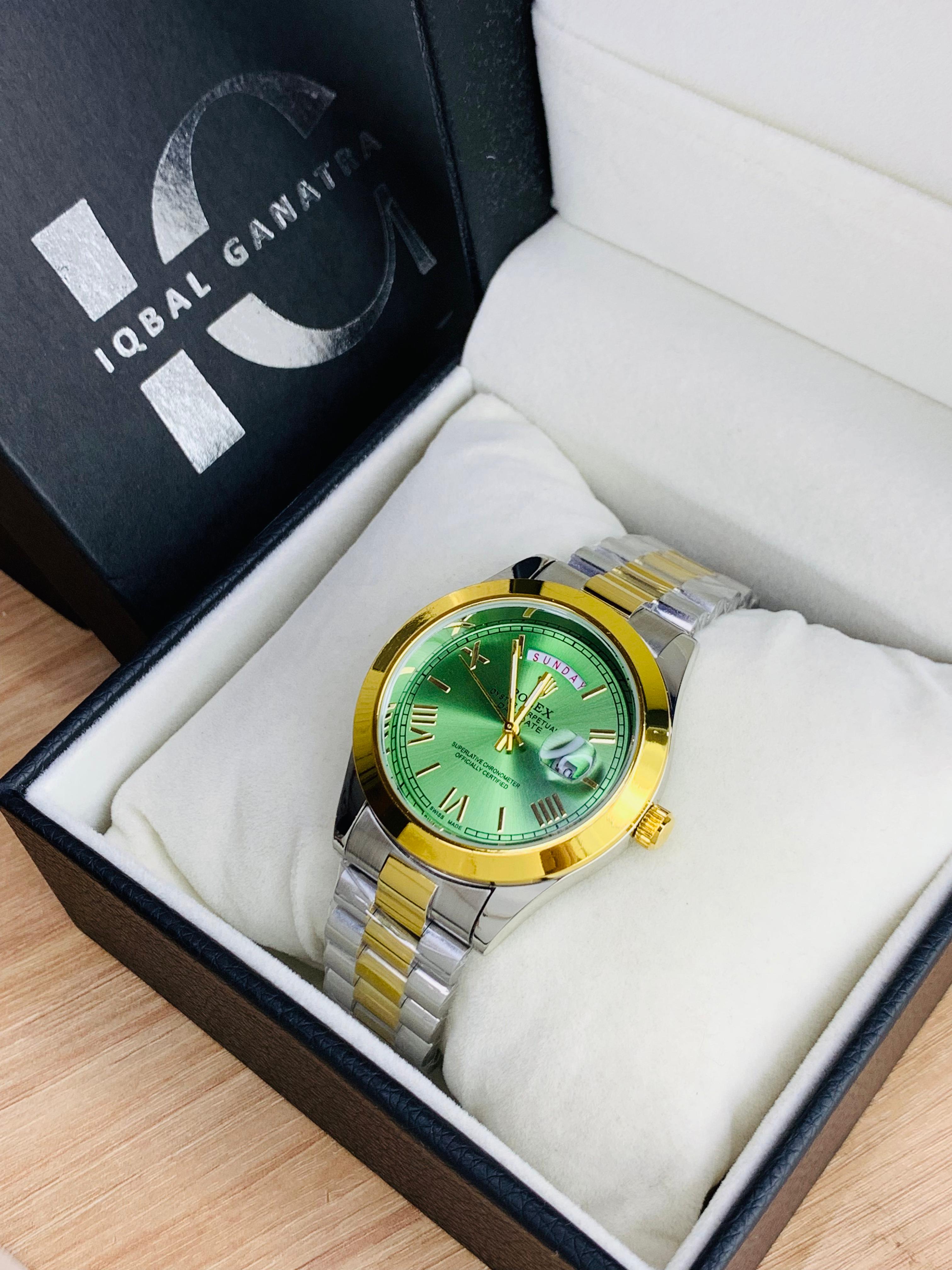 Day&Date Roman Model (Two Tone Green)