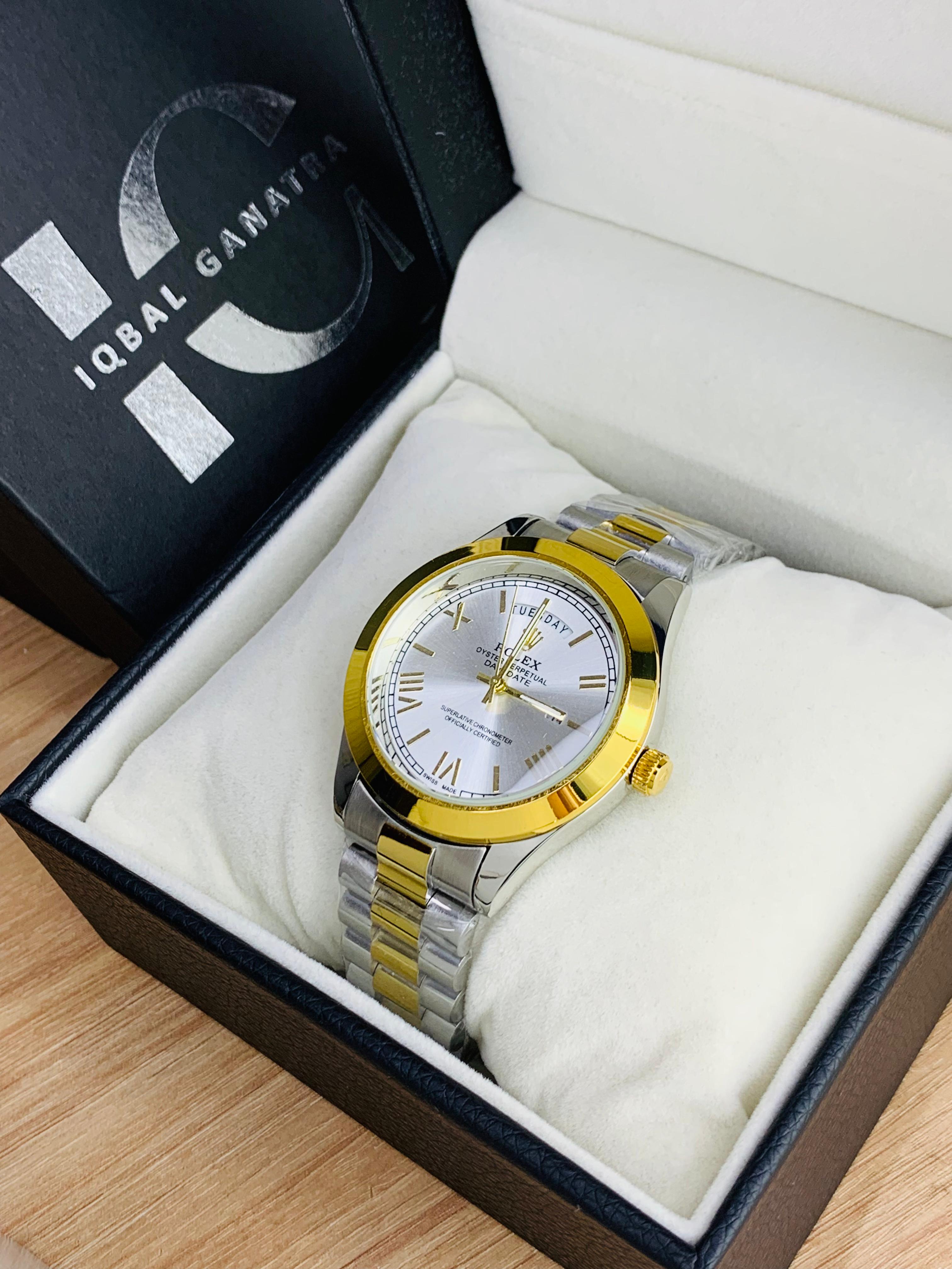 Day&Date Roman Model (Two Tone White)