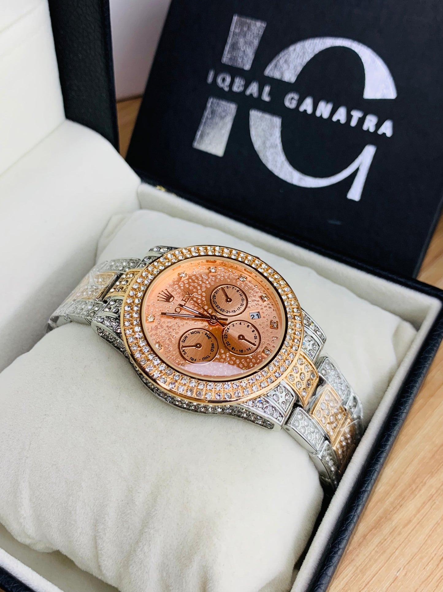 Branded Ice Stone (Two Tone Rose Gold)