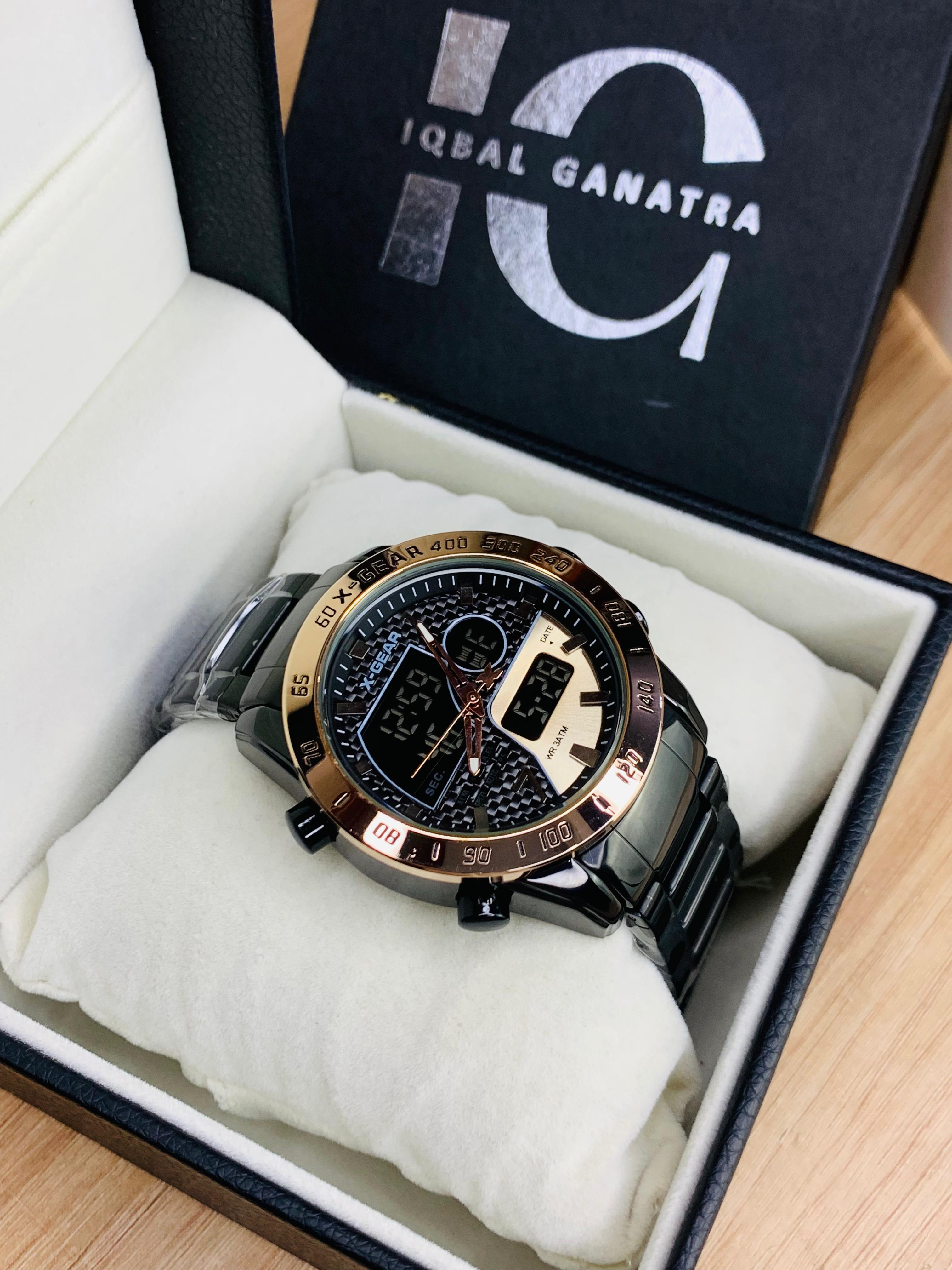 X Gear Original Dual Time Watch (Black Inner Copper)