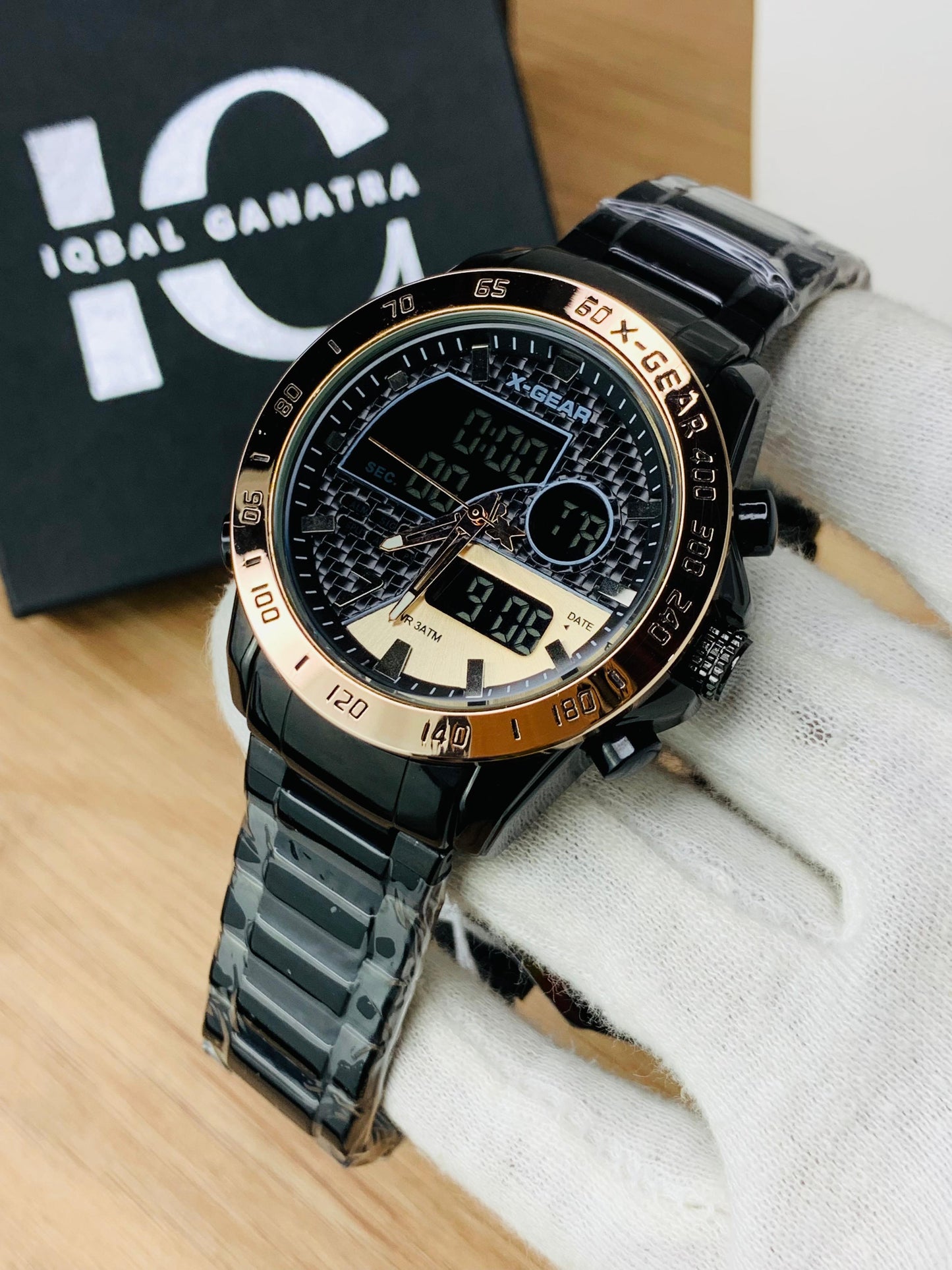 X Gear Original Dual Time Watch (Black Inner Copper)