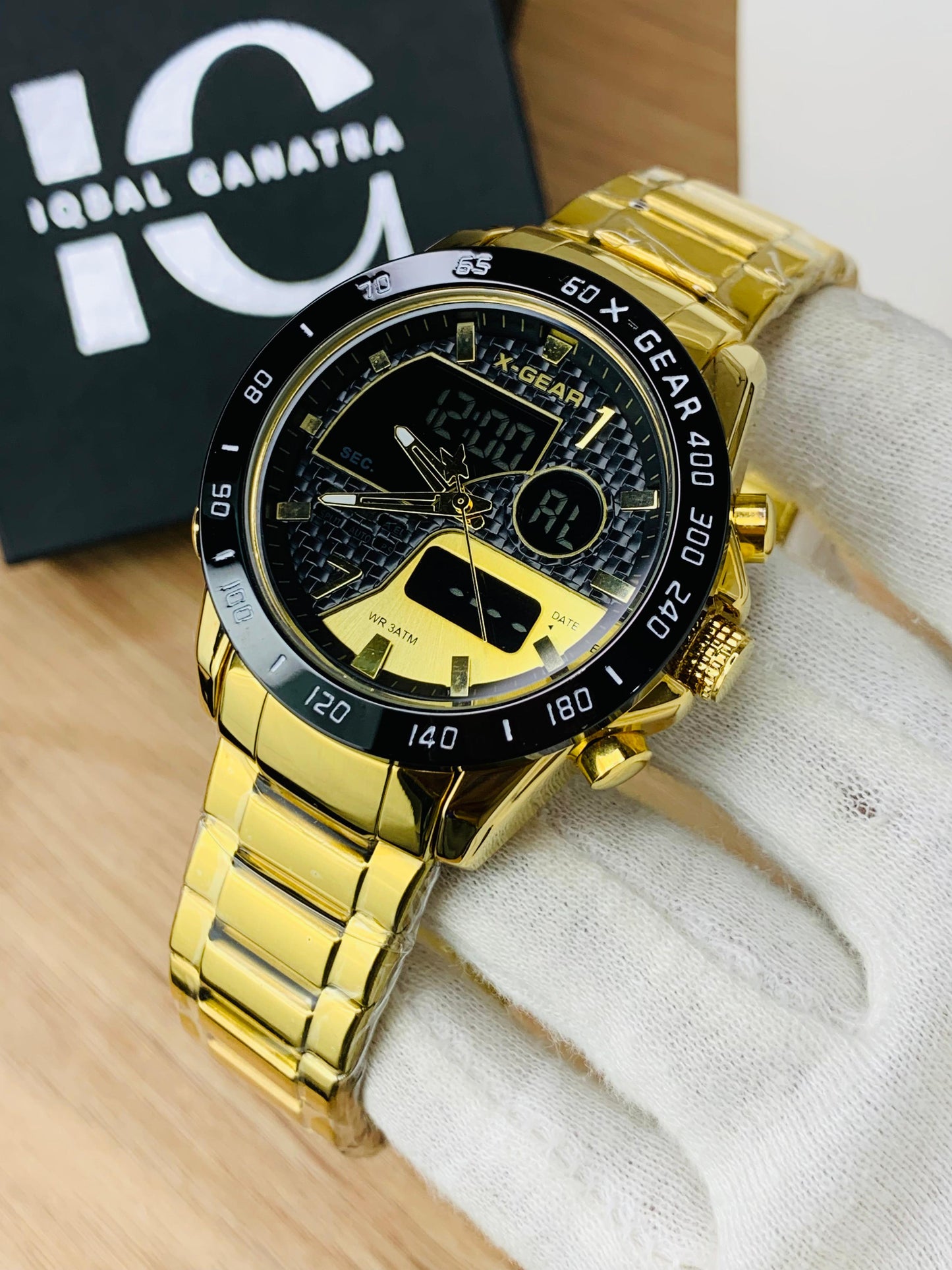 X Gear Original Dual Time Watch (Gold Inner Black)