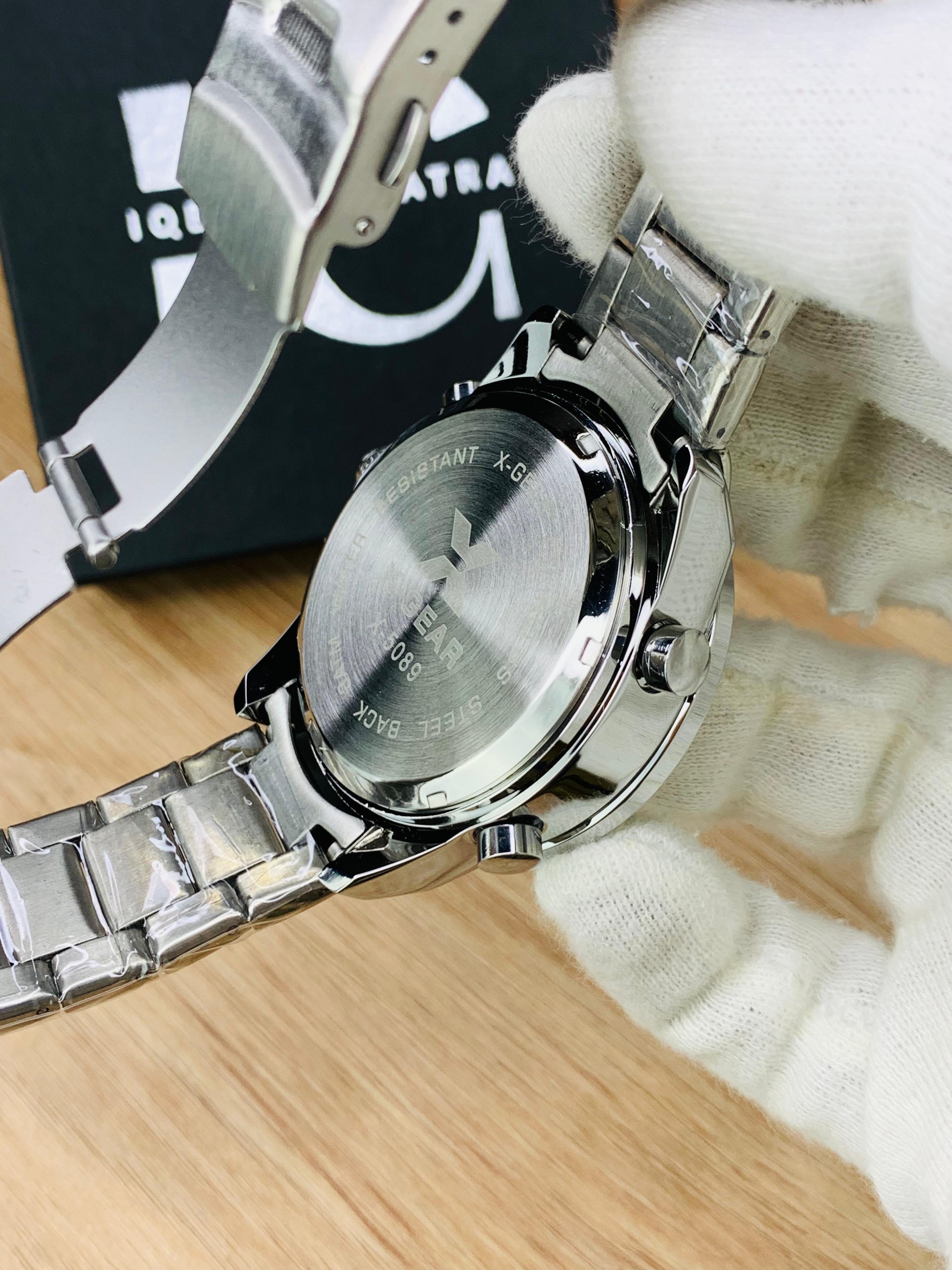 X Gear Original Dual Time Watch (Silver Inner Pink)