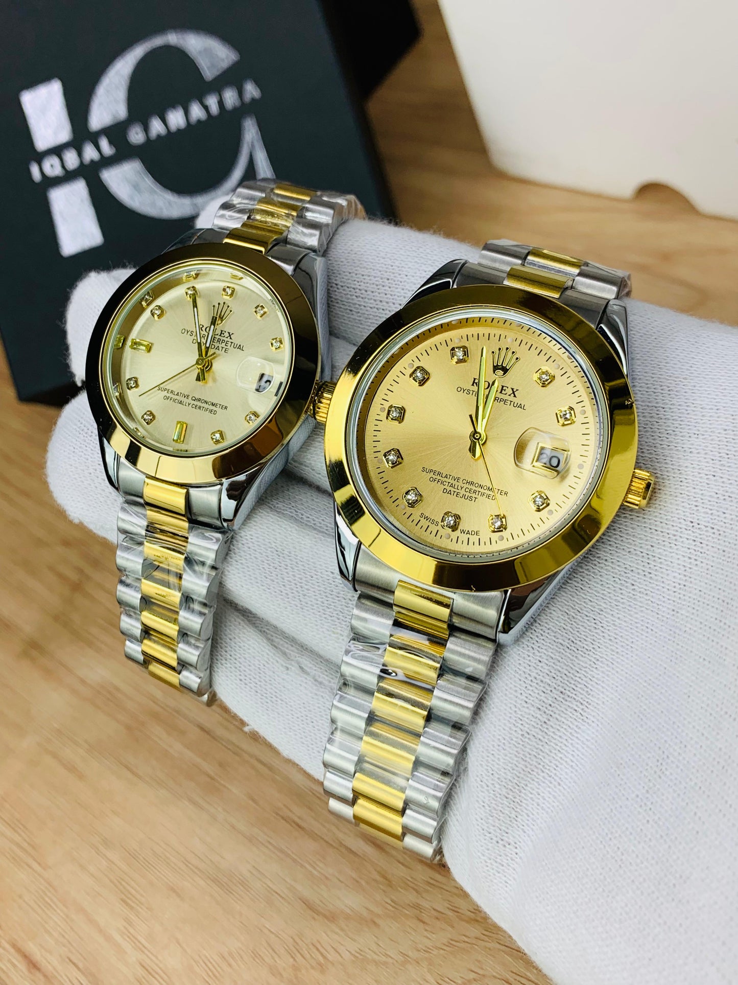 Branded Couple Stone|Two Tone Gold