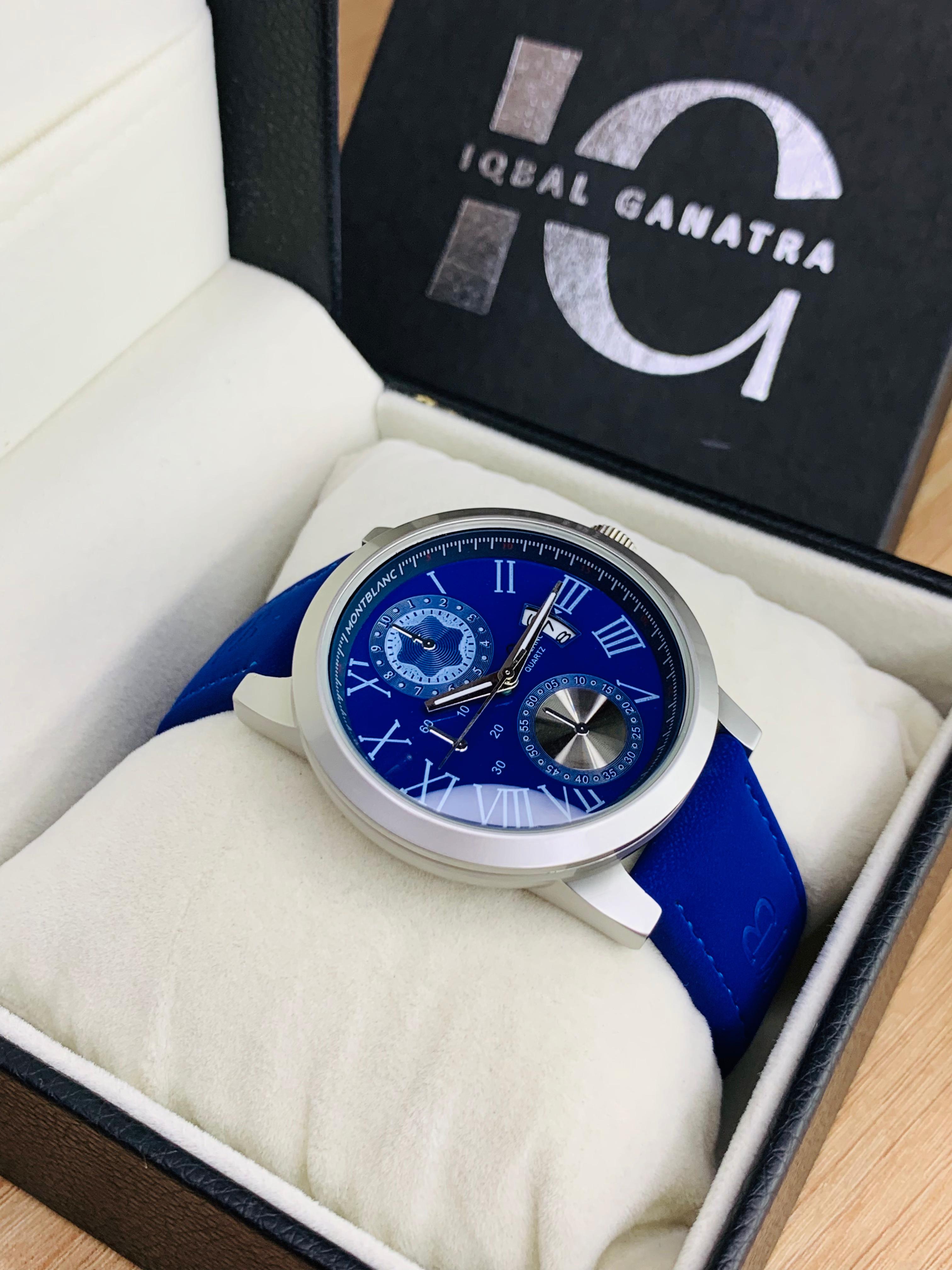 MB Model (Blue Strap Silver Case Inner Blue )
