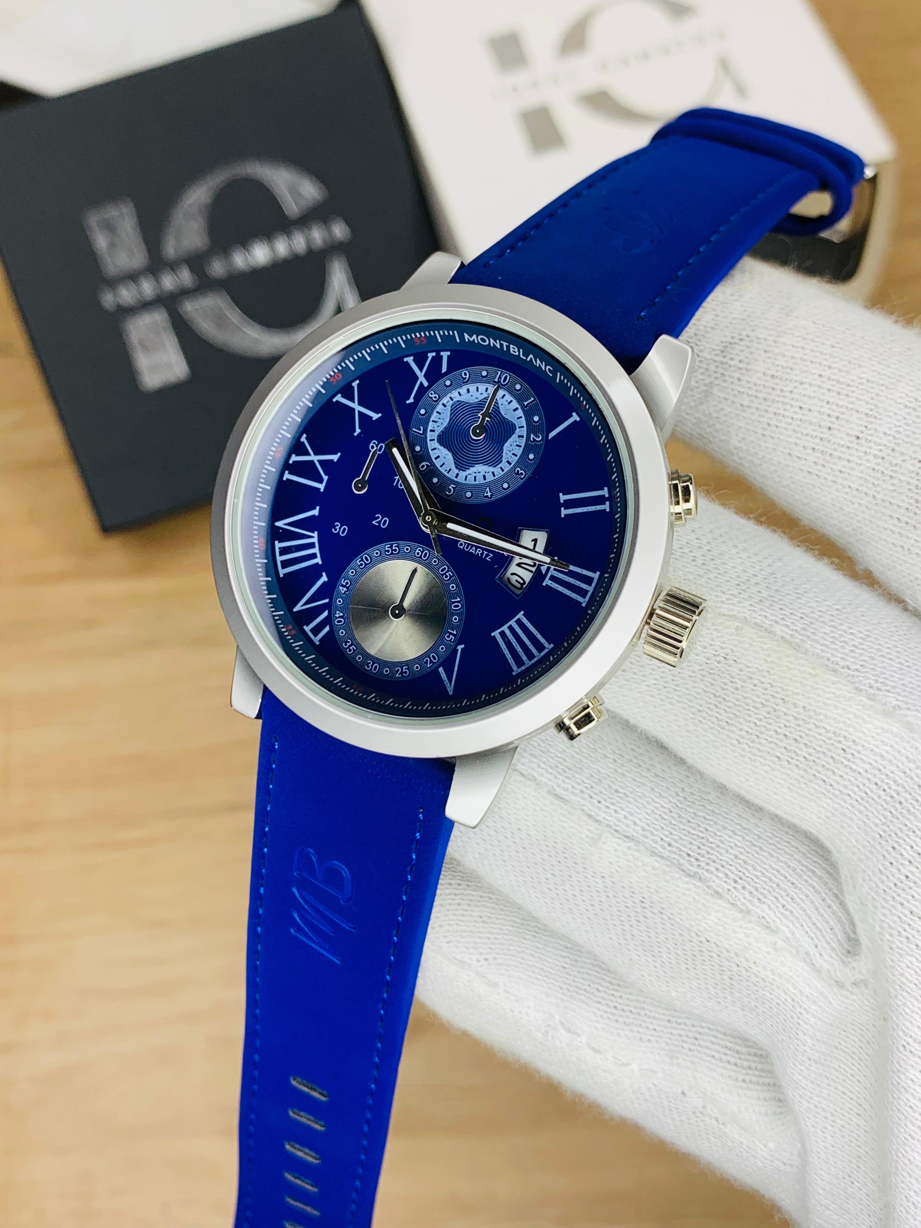 MB Model (Blue Strap Silver Case Inner Blue )