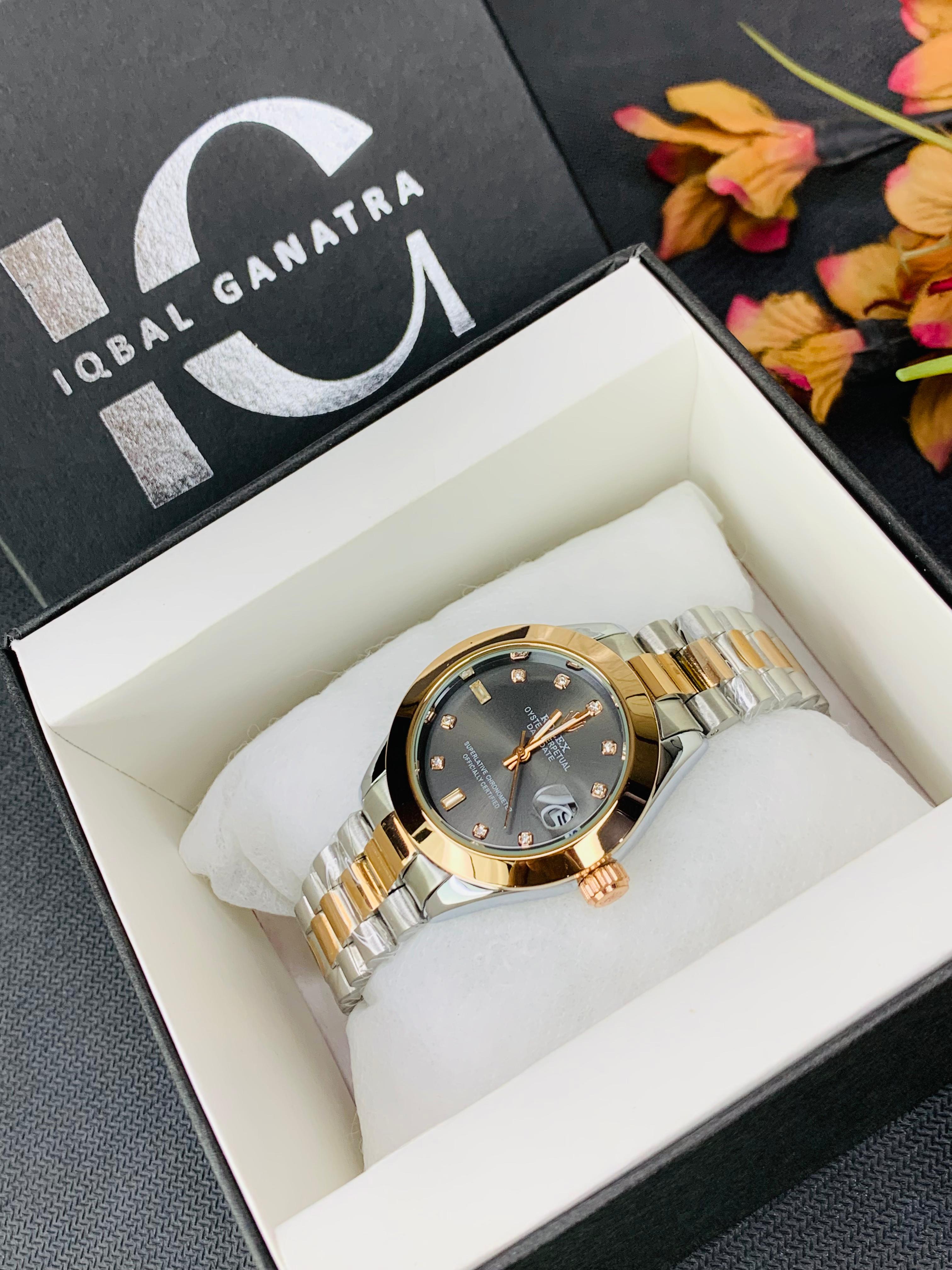 Imported ladies Stone (Two Tone Black)