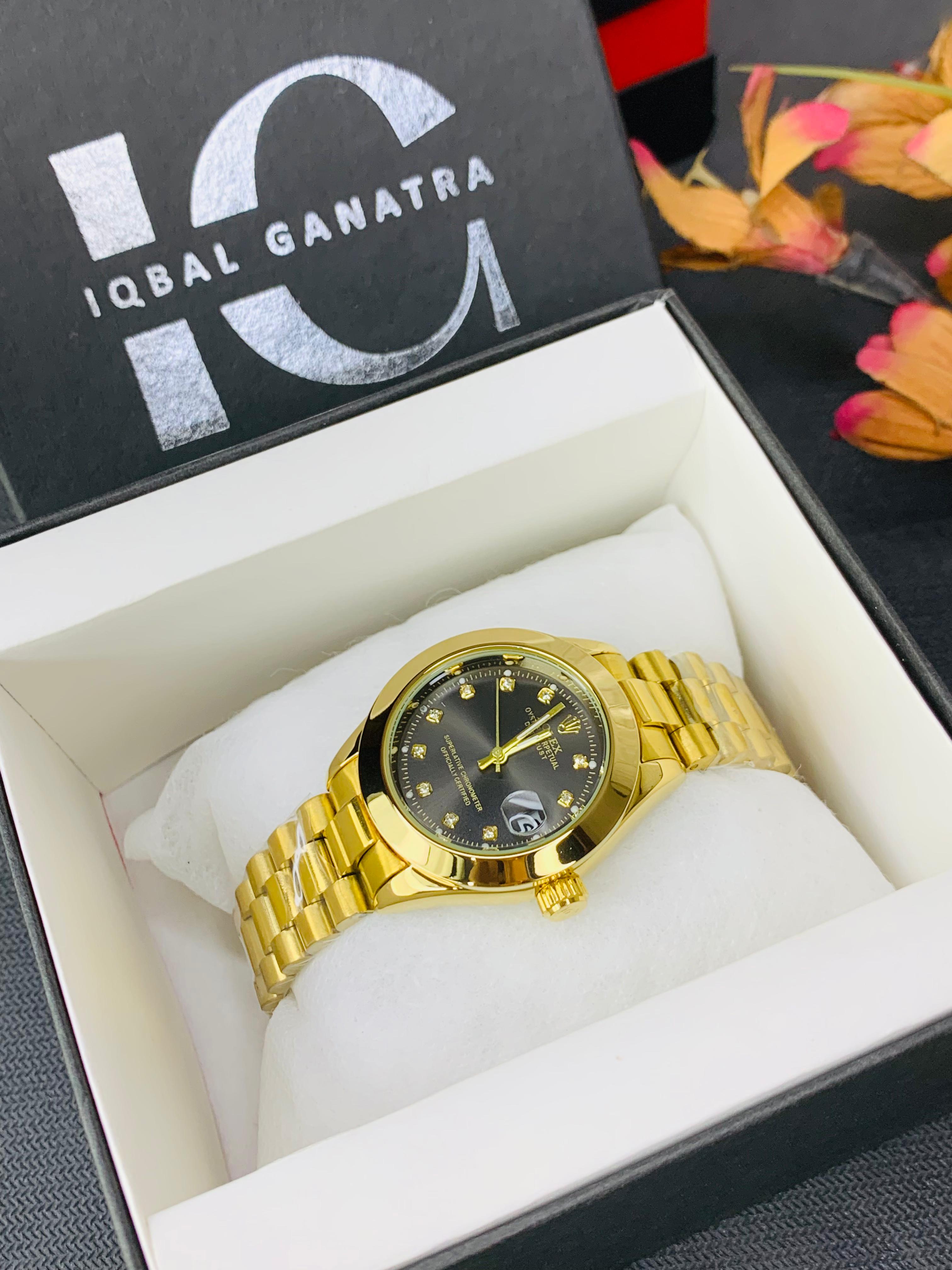 Imported ladies Stone (Gold Black)