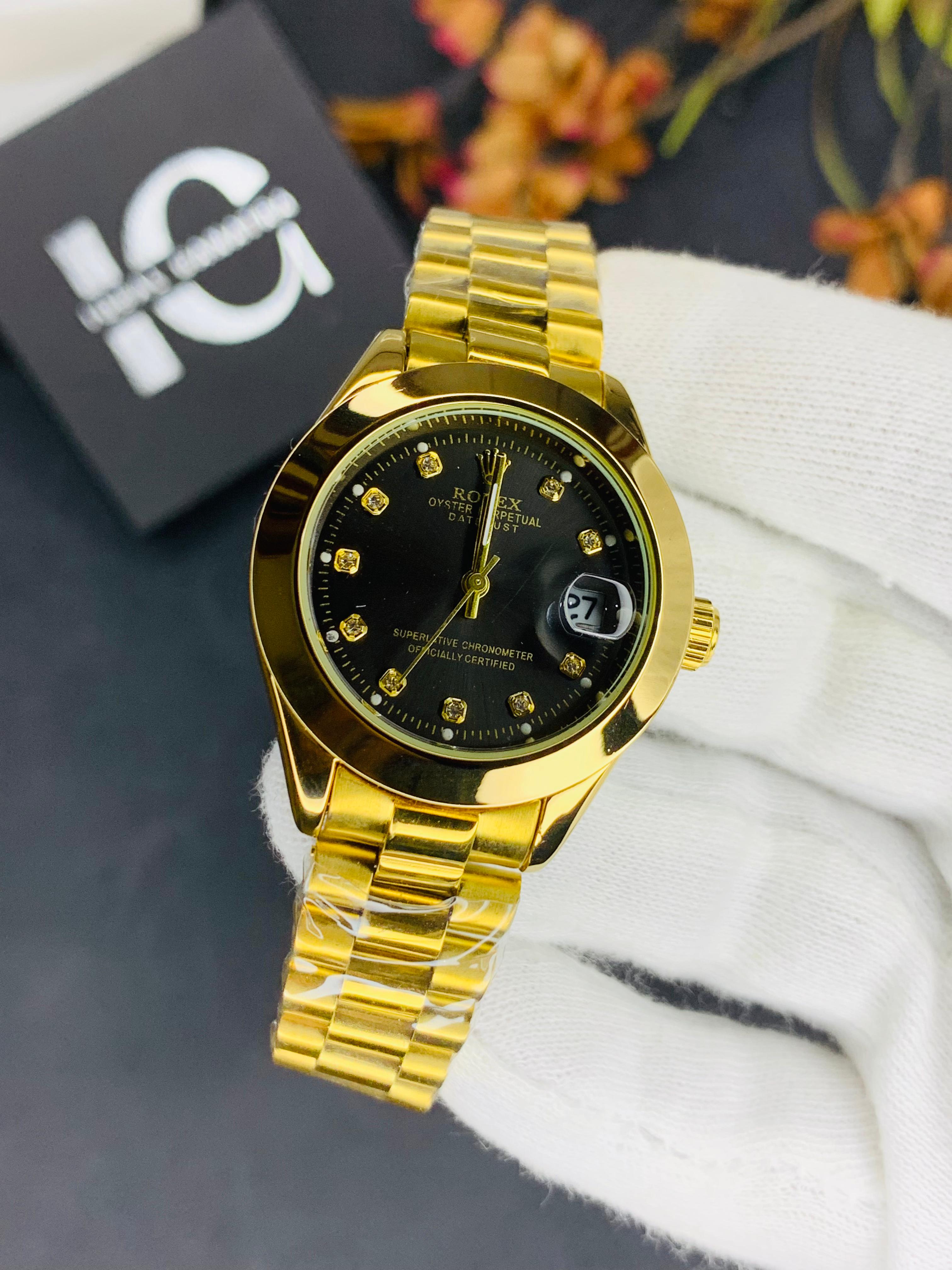 Imported ladies Stone (Gold Black)