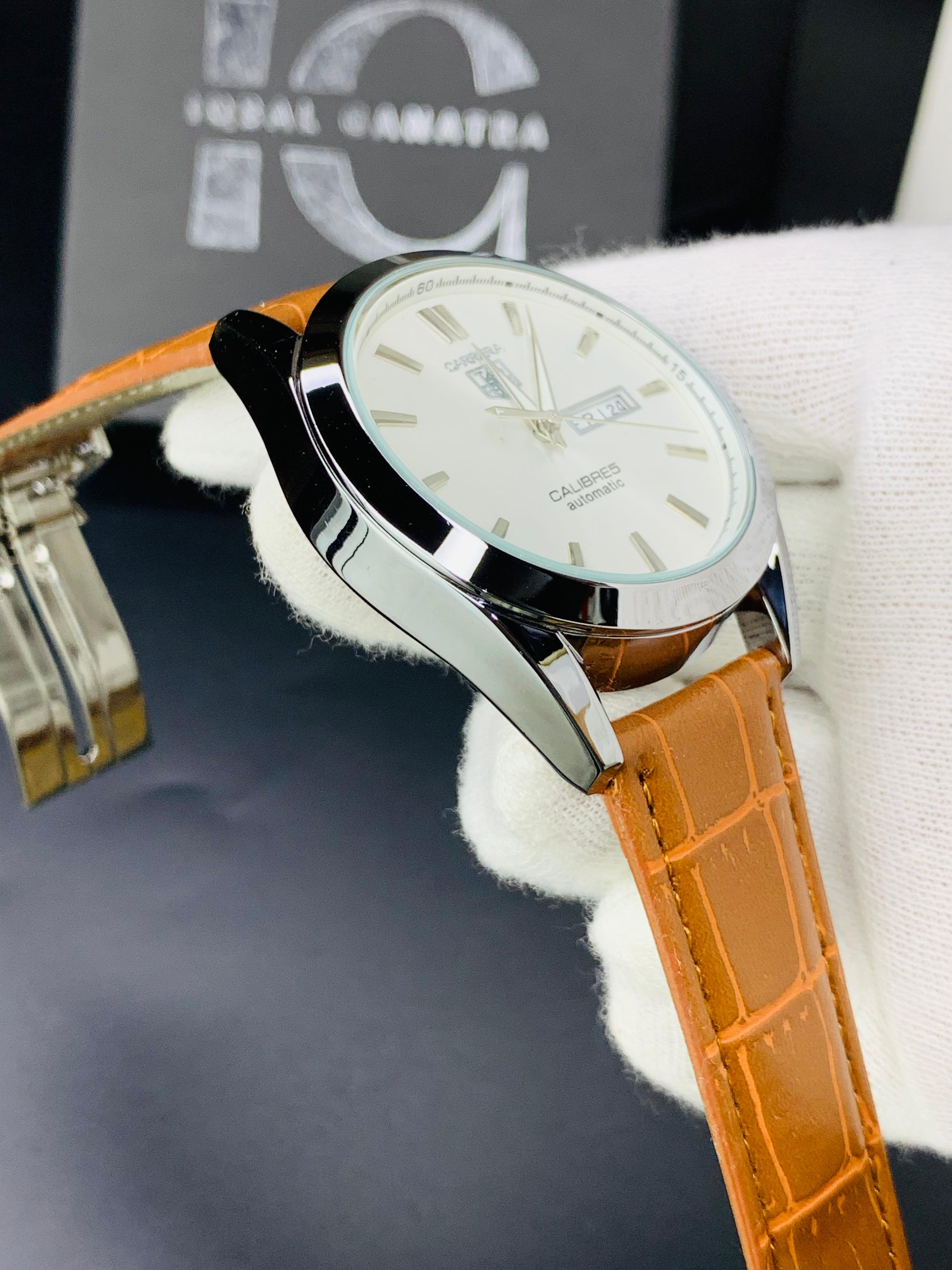 Tag Calibre 5 Watch With Day&Date (Brown)