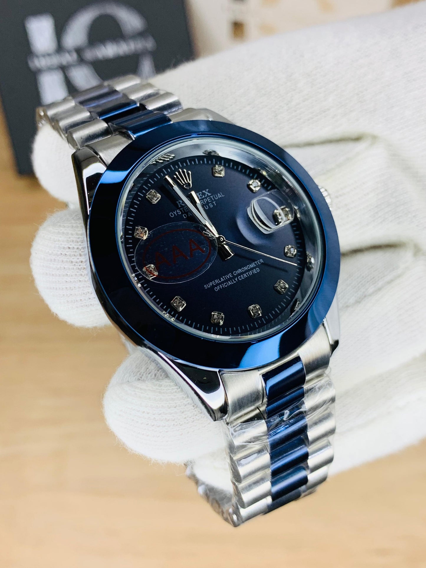 Two Tone Stone Model With Date (Blue)