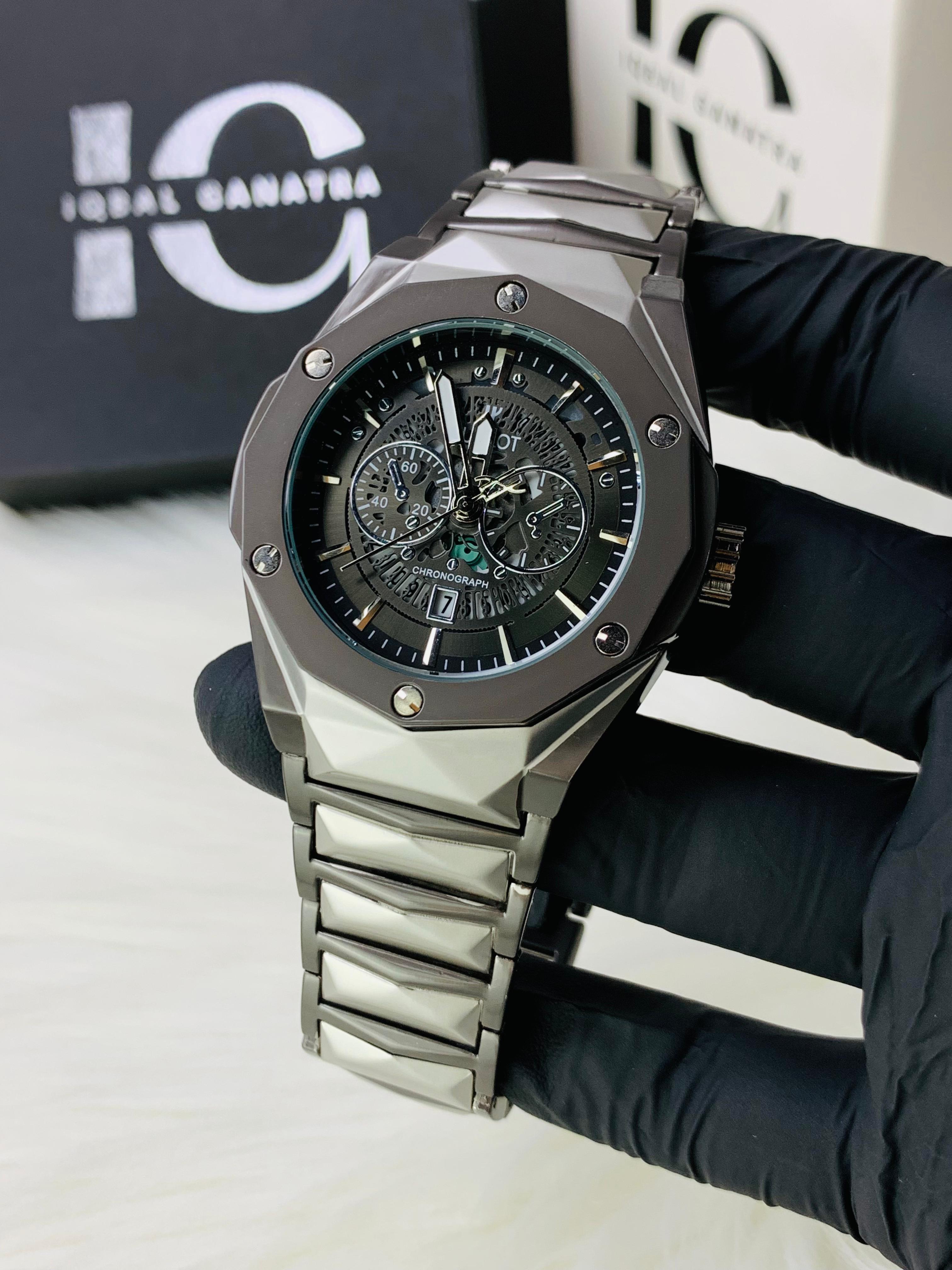 Diamond Cut | Date Adjustment | Two Tone Black (TT)