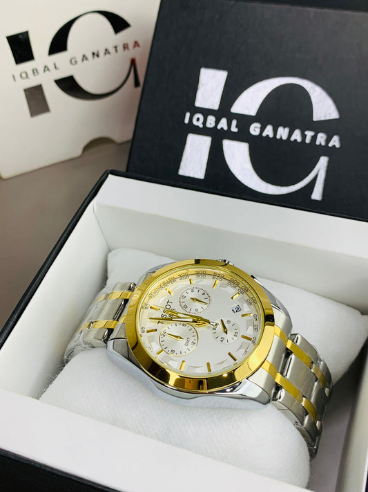 Demanding Chrono |Two Tone White