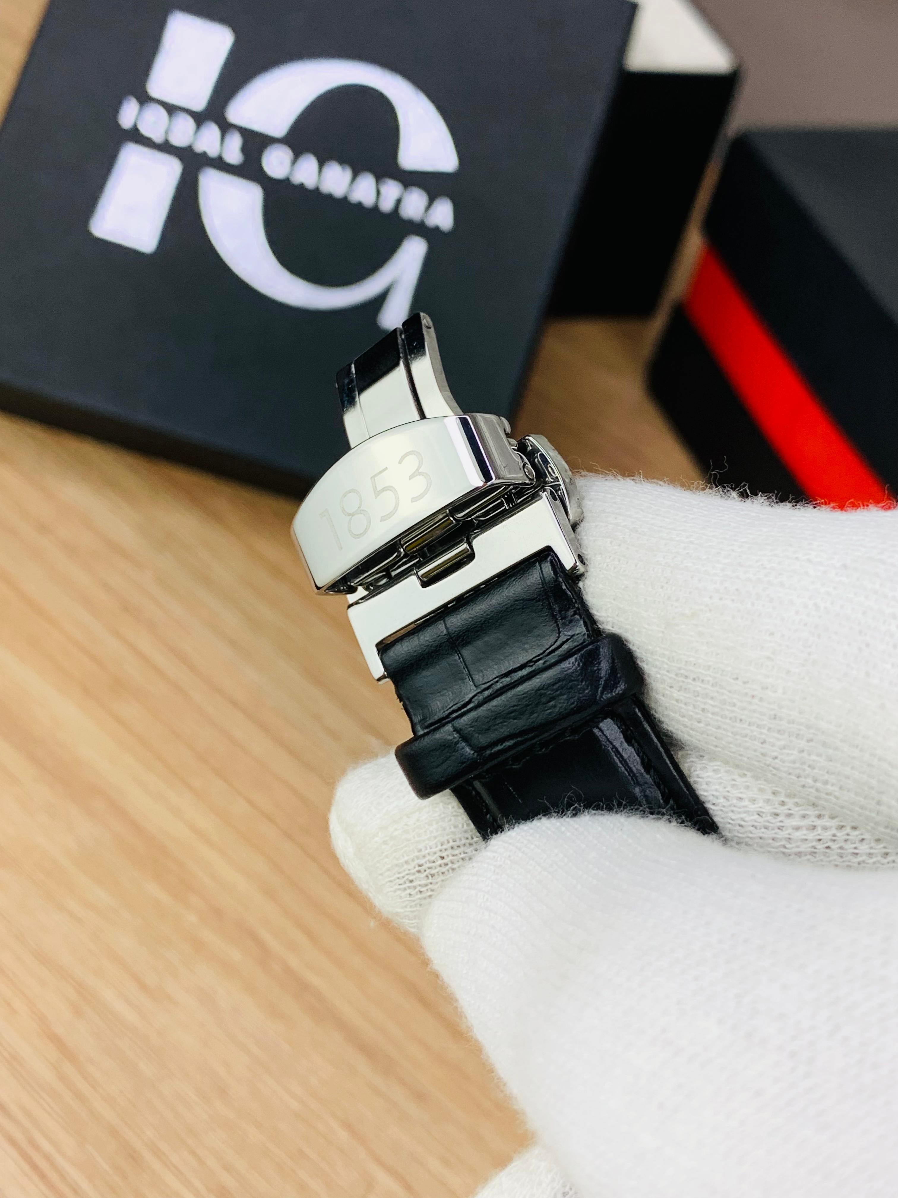 Branded Chronograph working Watch (White Dial Black Strap)