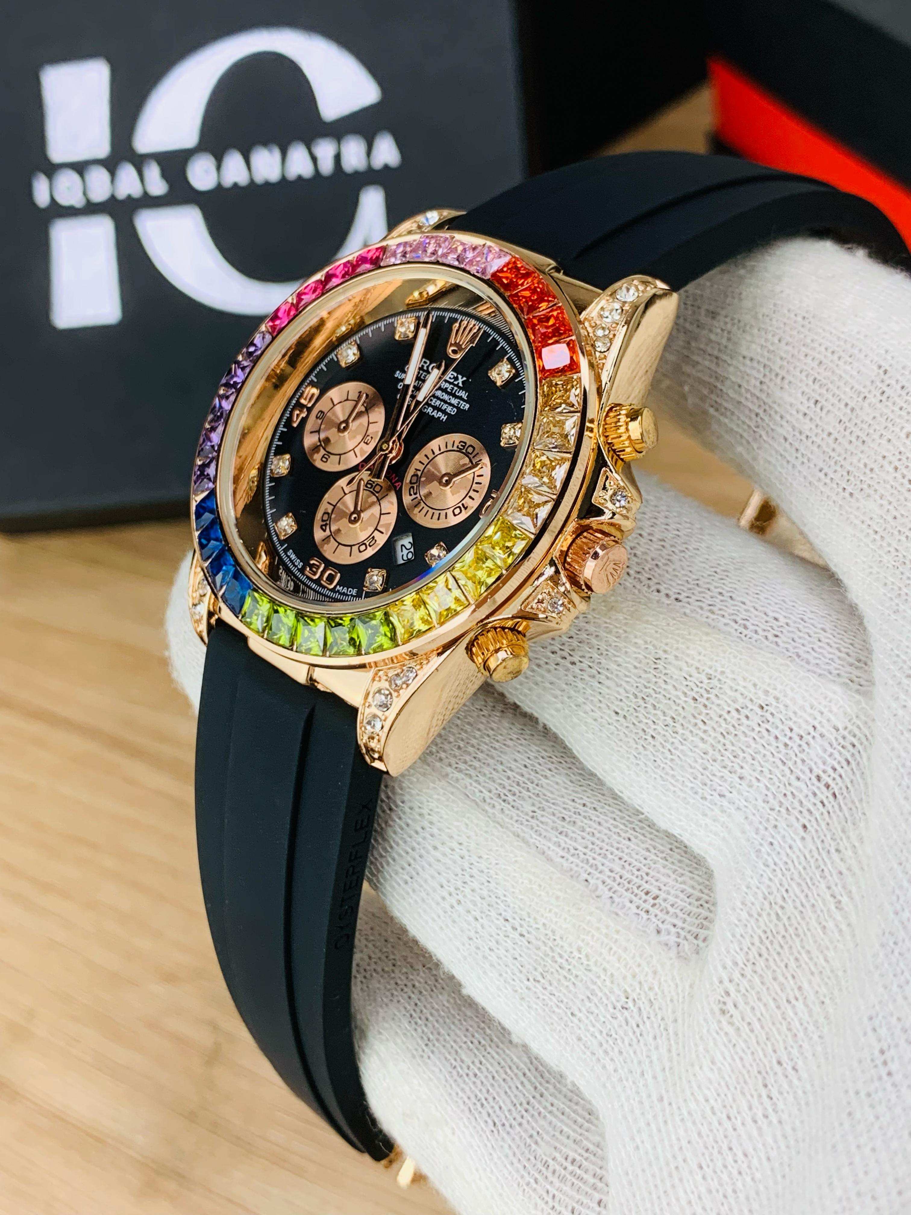 Daytona Rainbow Model | Rose Gold Black