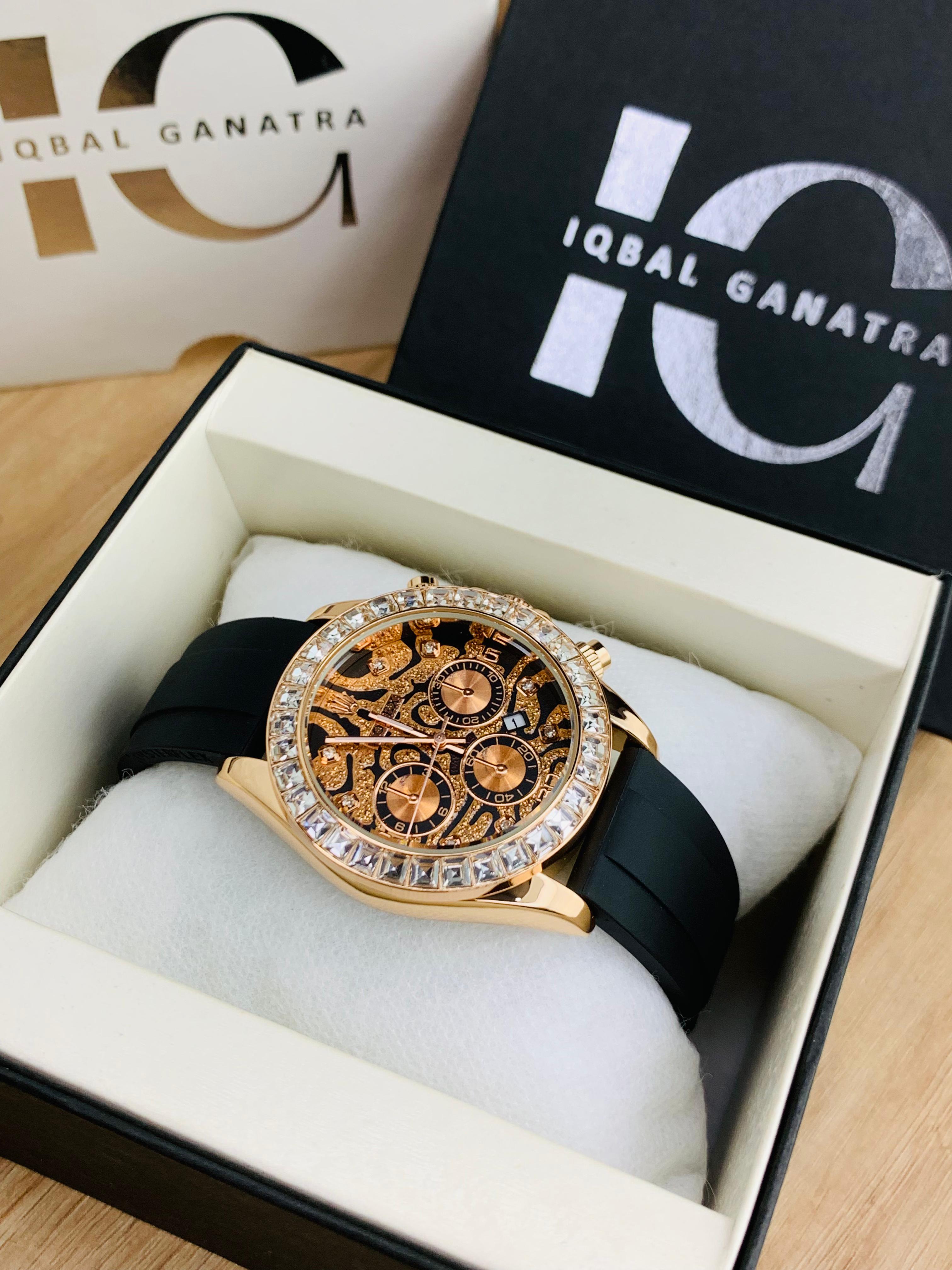 Stone Studded Strap Model (Rose Gold)