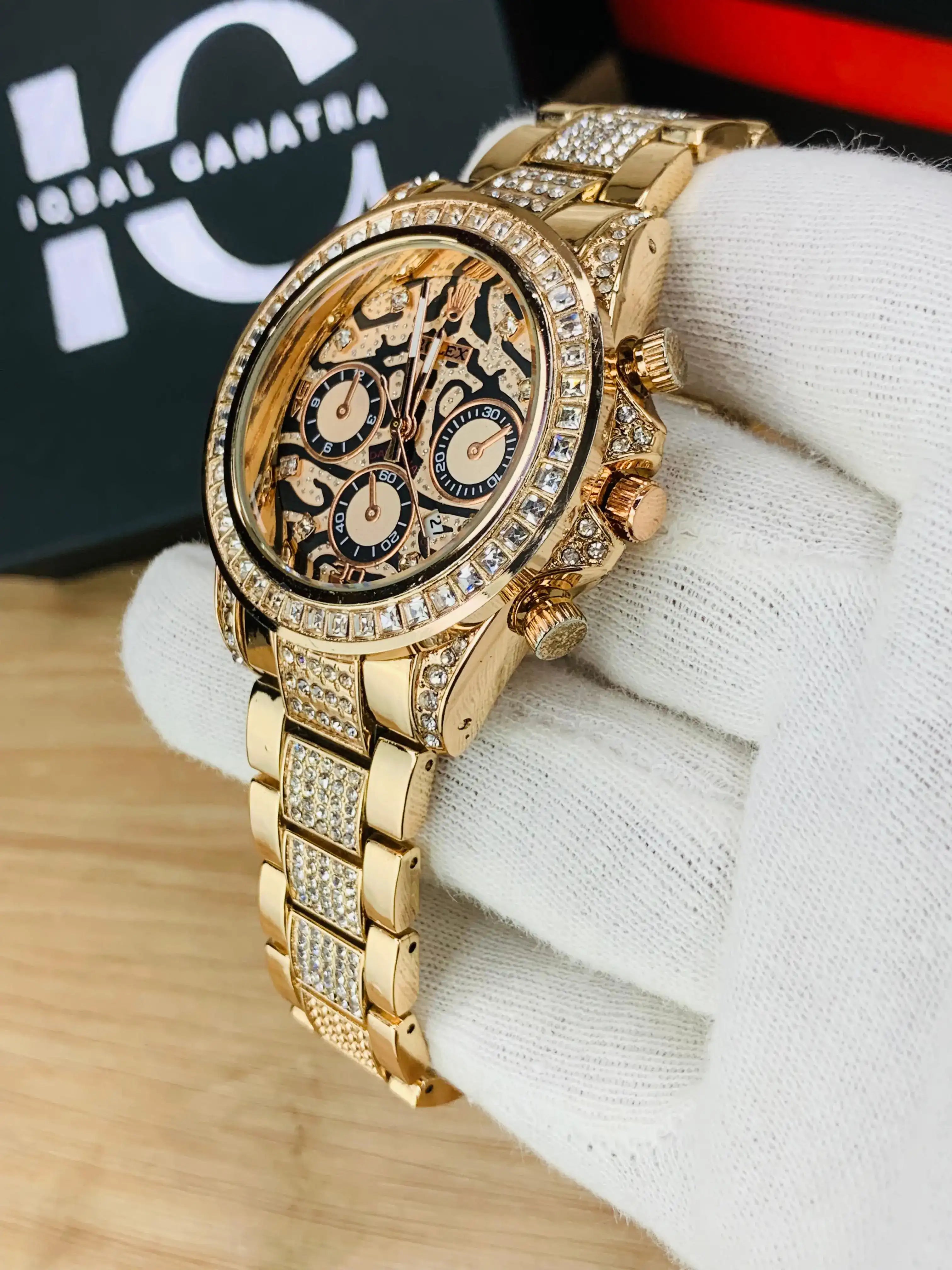 Tiger Stone Embossed Dial (Rosegold)