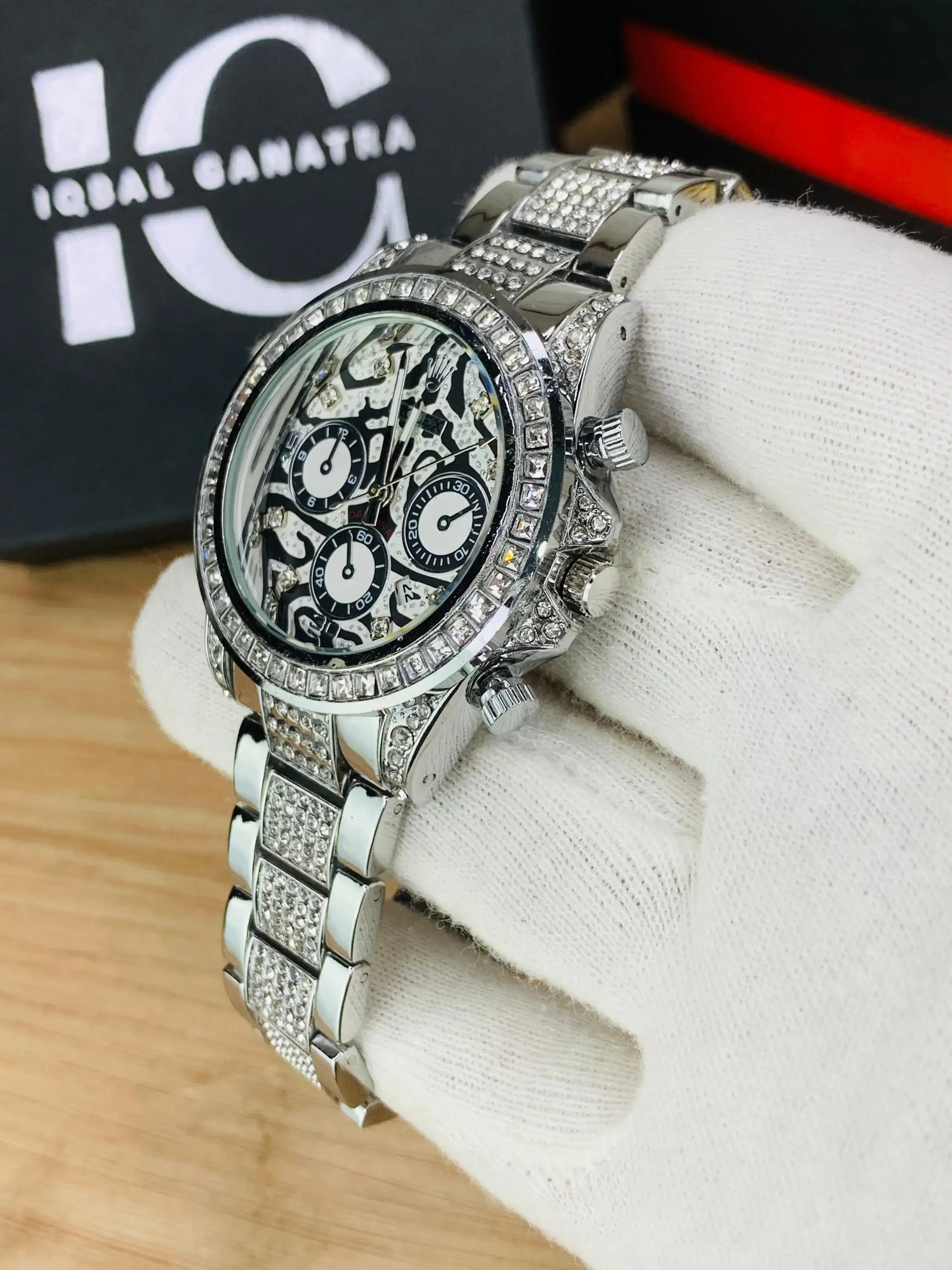 Tiger Stone Embossed Dial (Silver)