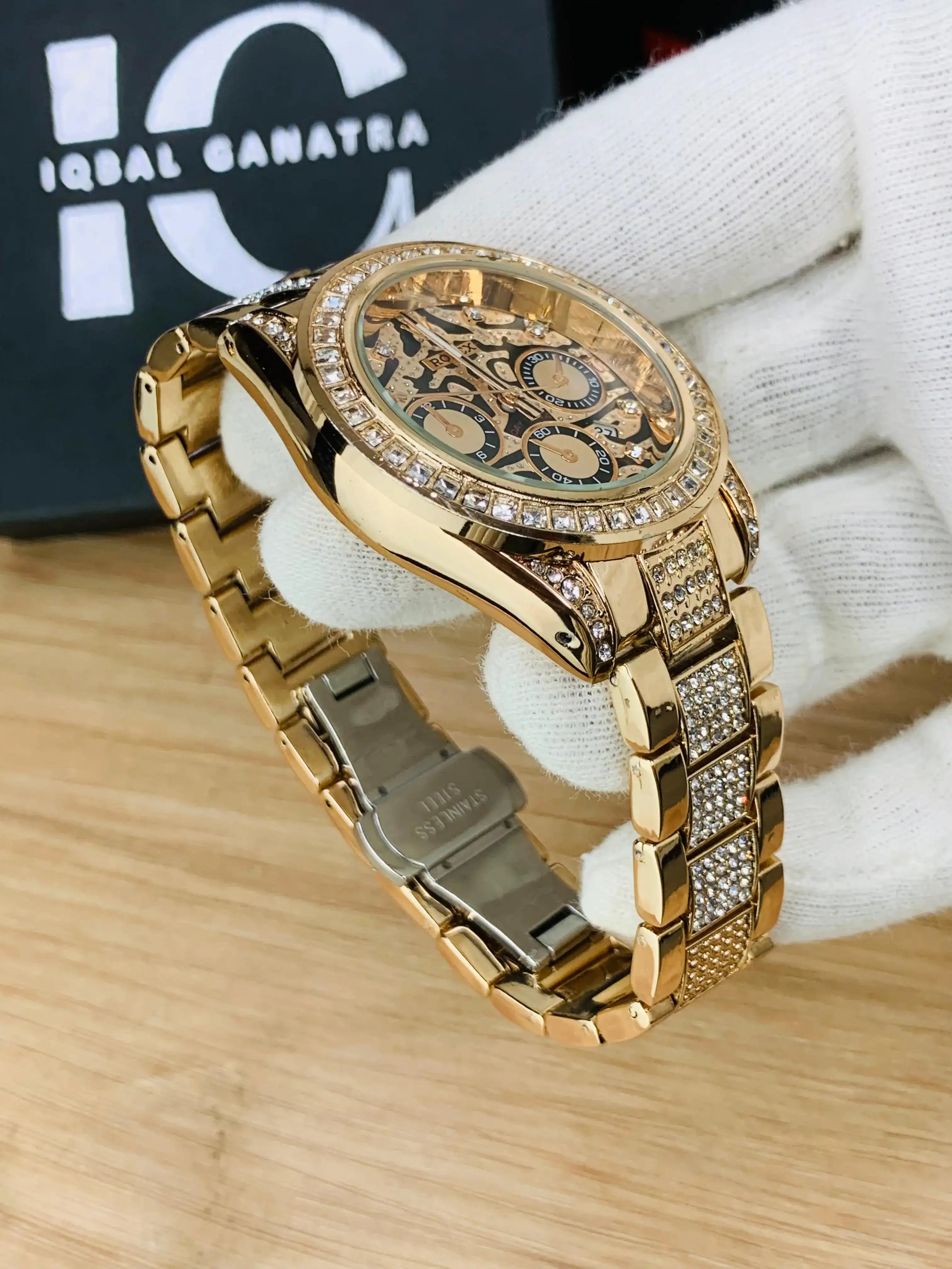 Tiger Stone Embossed Dial (Rosegold)