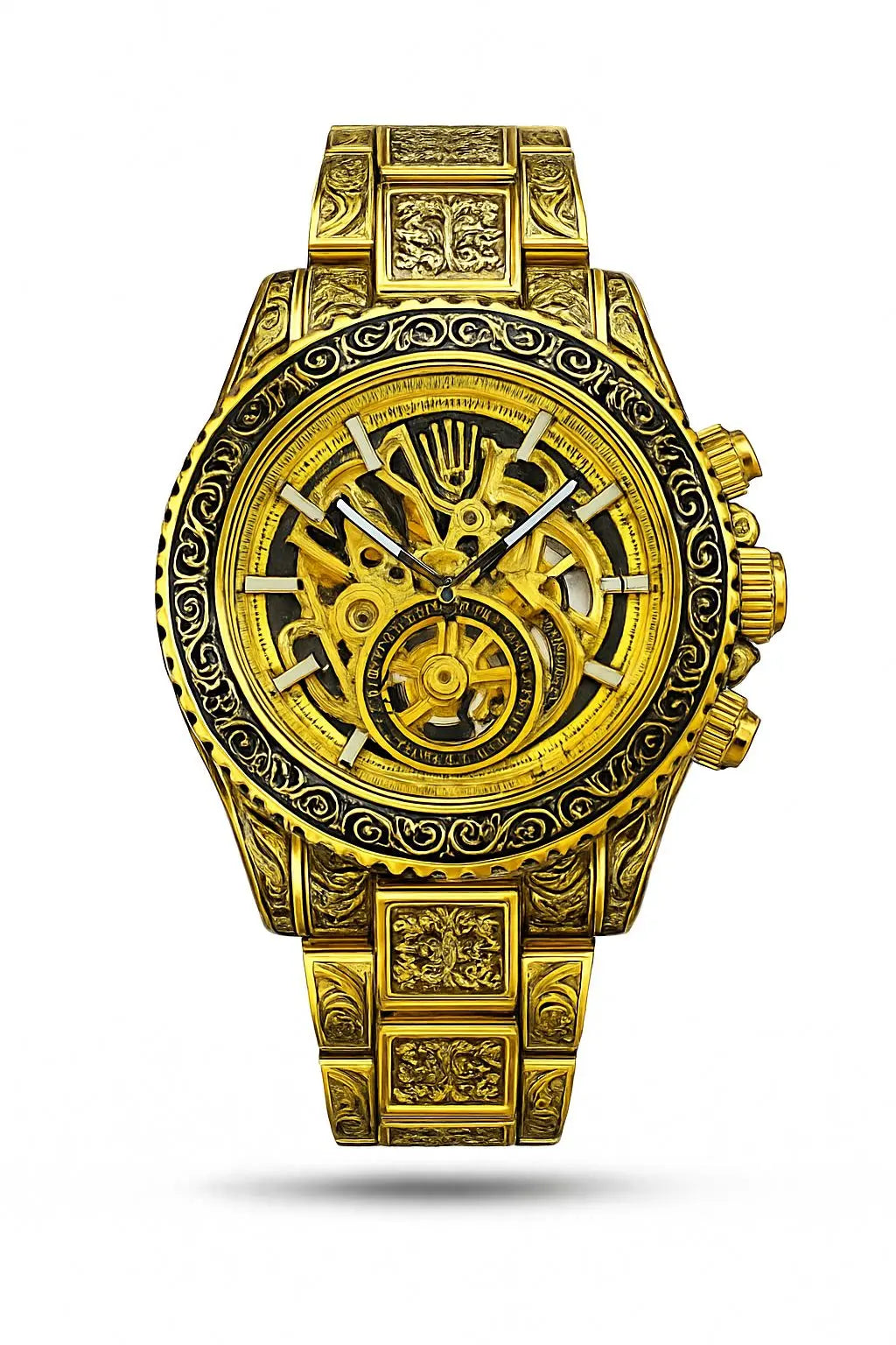 Skeleton Styled Engraved Model (Full Gold)