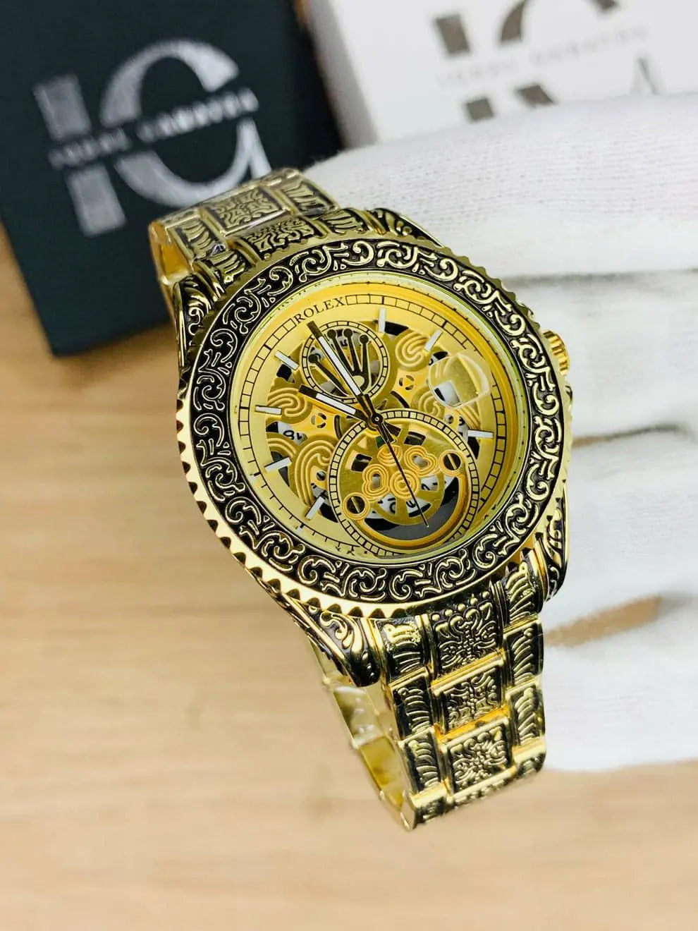 Skeleton Styled Engraved Model (Full Gold)