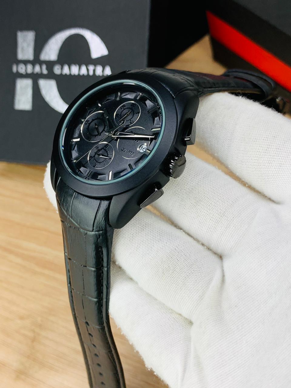 Branded Chronograph working Watch (Full Black)
