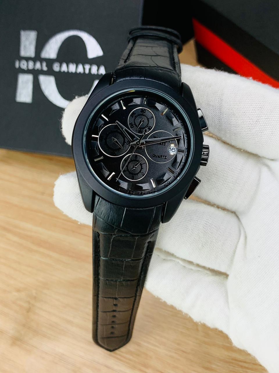 Branded Chronograph working Watch (Full Black)