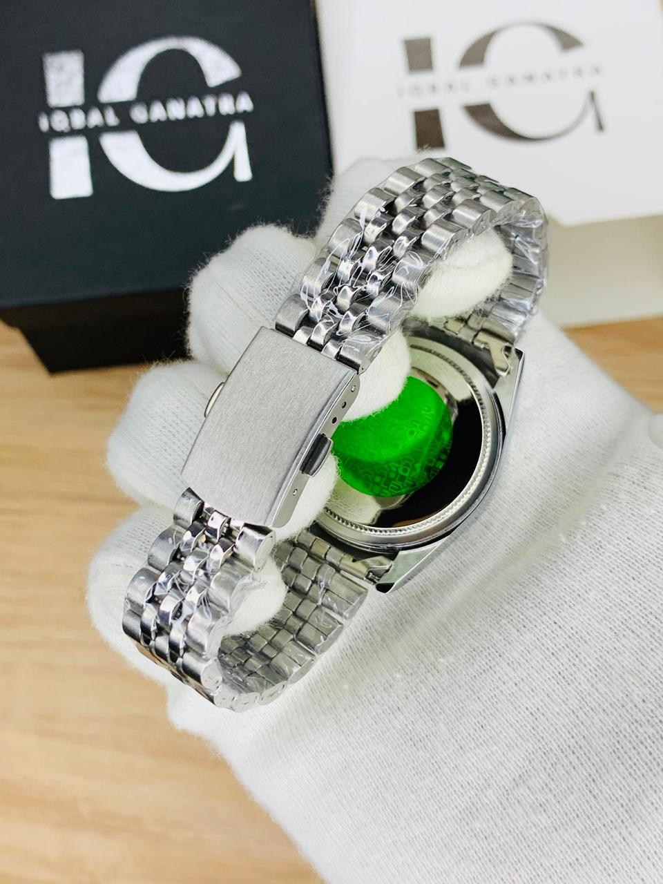 Day & Date Stone model (Silver black)